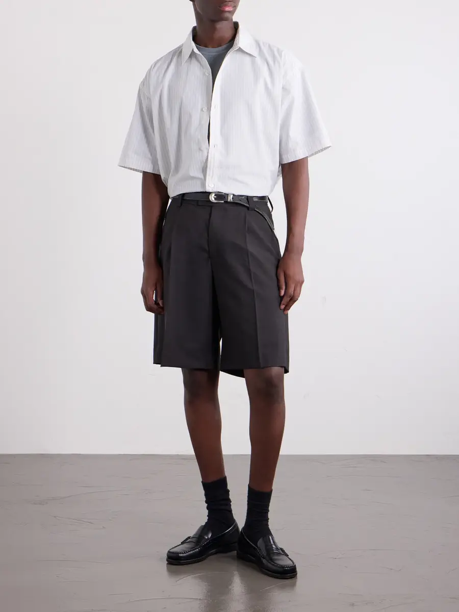 WTAPS Logo-Appliquéd Striped Poplin Shirt - Men | Thumbnail 2 WTAPS Logo-Appliquéd Striped Poplin Shirt - Men | Thumbnail 2