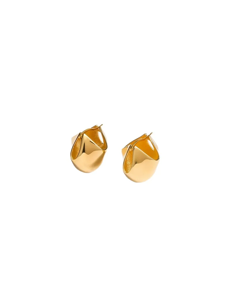 Khaite Small Lotus Earrings In Gold