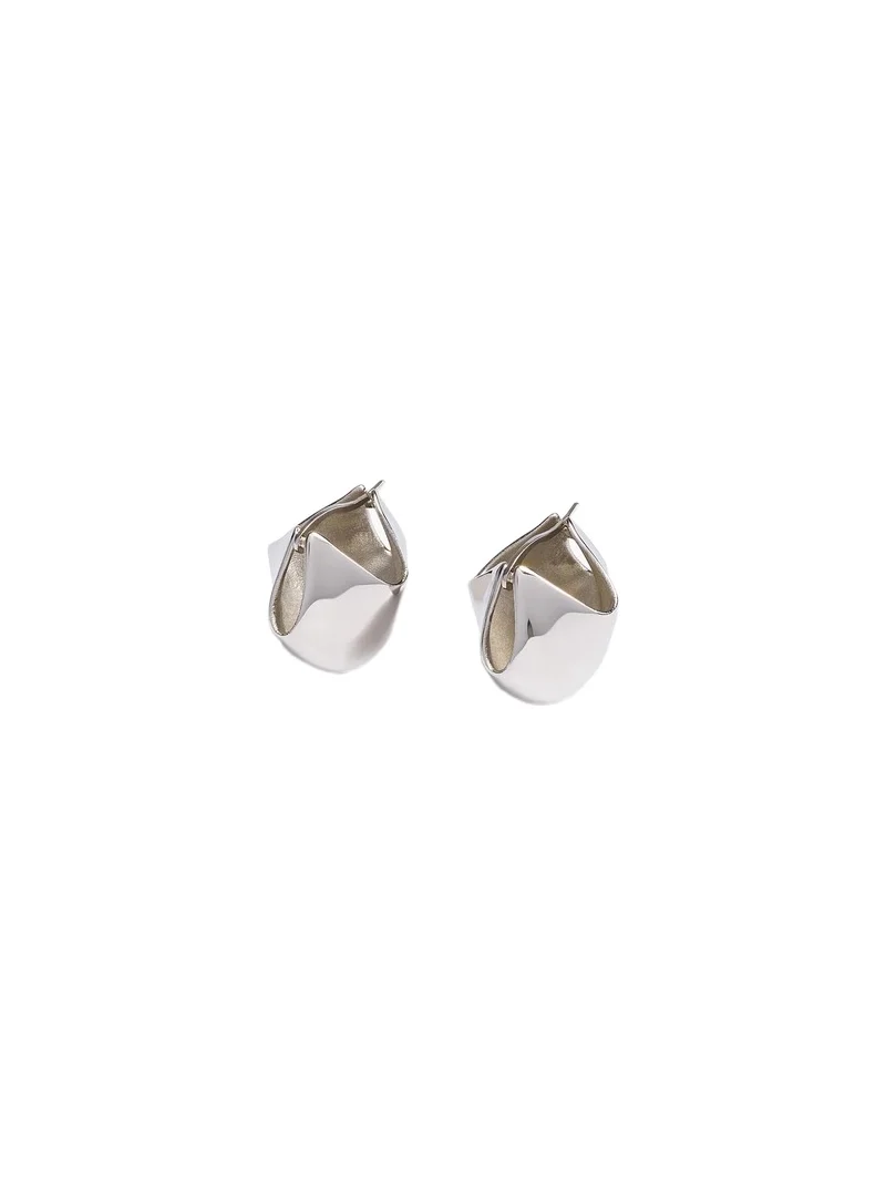 Small Lotus Earrings In Silver Small Lotus Earrings In Silver