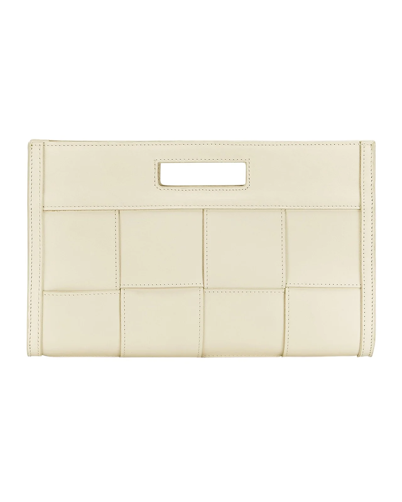 Remy Woven Leather Clutch Bag
