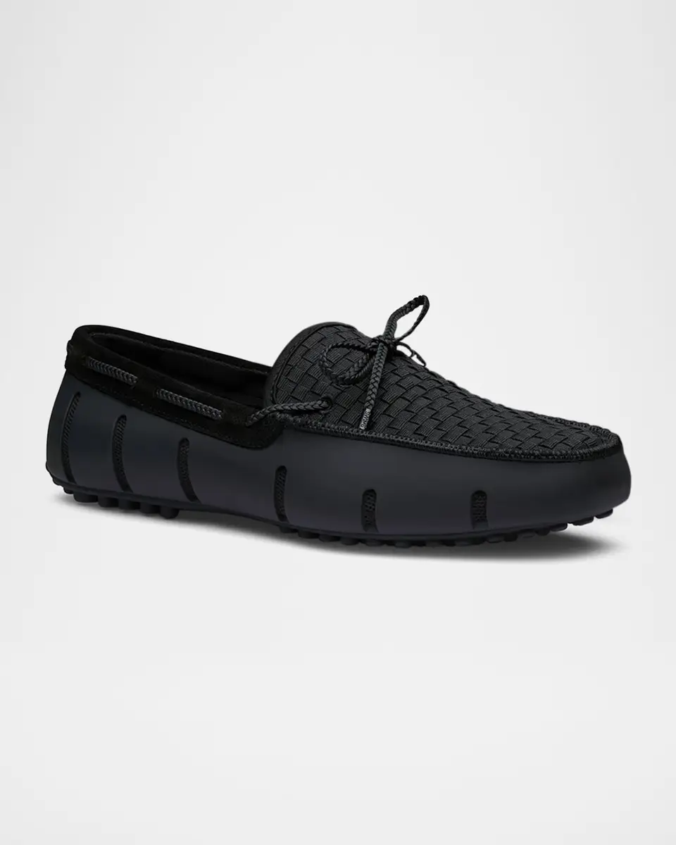 SWIMS Men's Woven Textile and Suede Drivers | Thumbnail 2