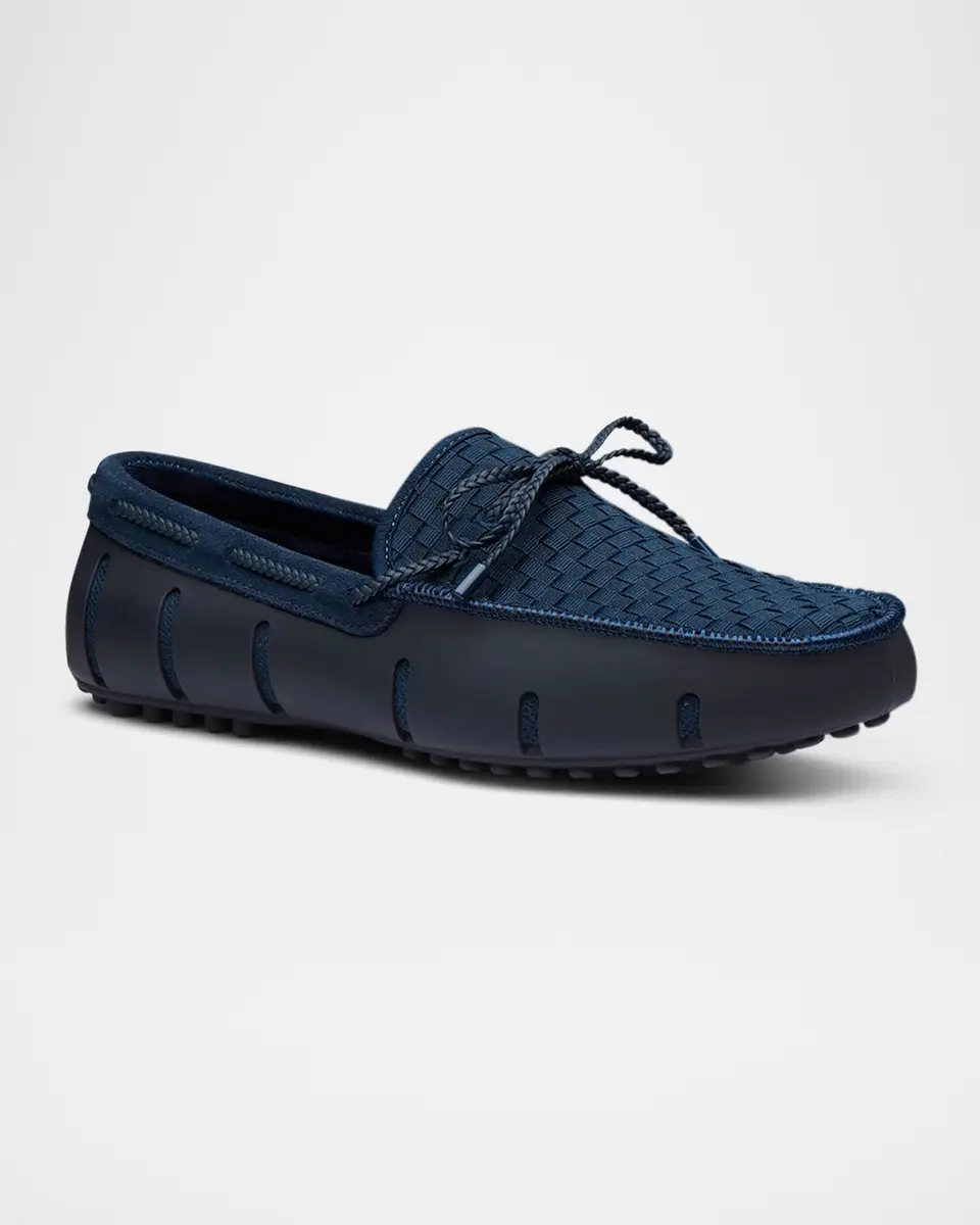 SWIMS Men's Woven Textile and Suede Drivers | Thumbnail 2