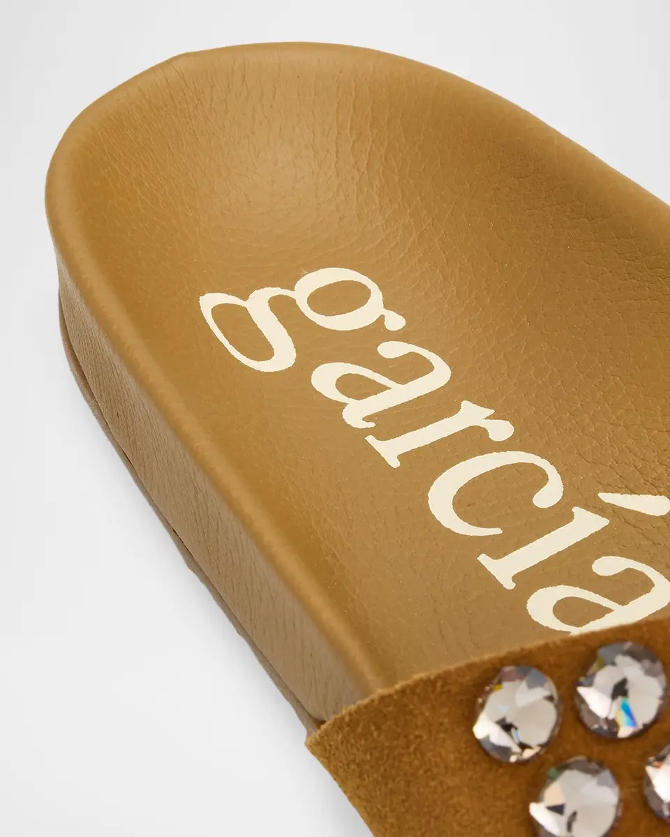 PEDRO GARCIA Analis Embellished Suede Flat Slide Sandals | Thumbnail 5 PEDRO GARCIA Analis Embellished Suede Flat Slide Sandals | Thumbnail 5