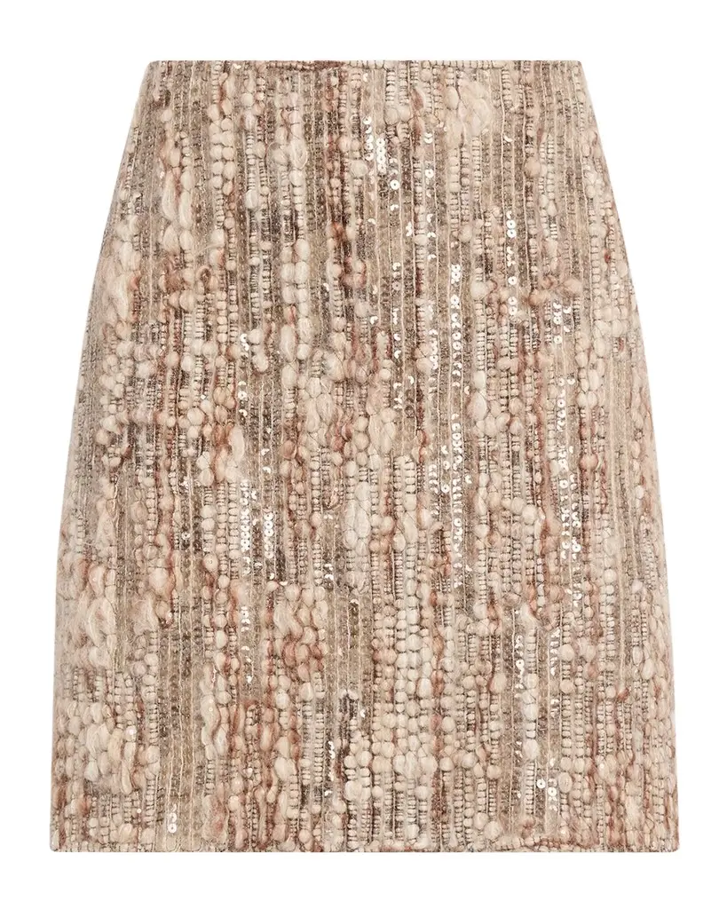 Brunello Cucinelli Shimmering Boucle Mini Skirt