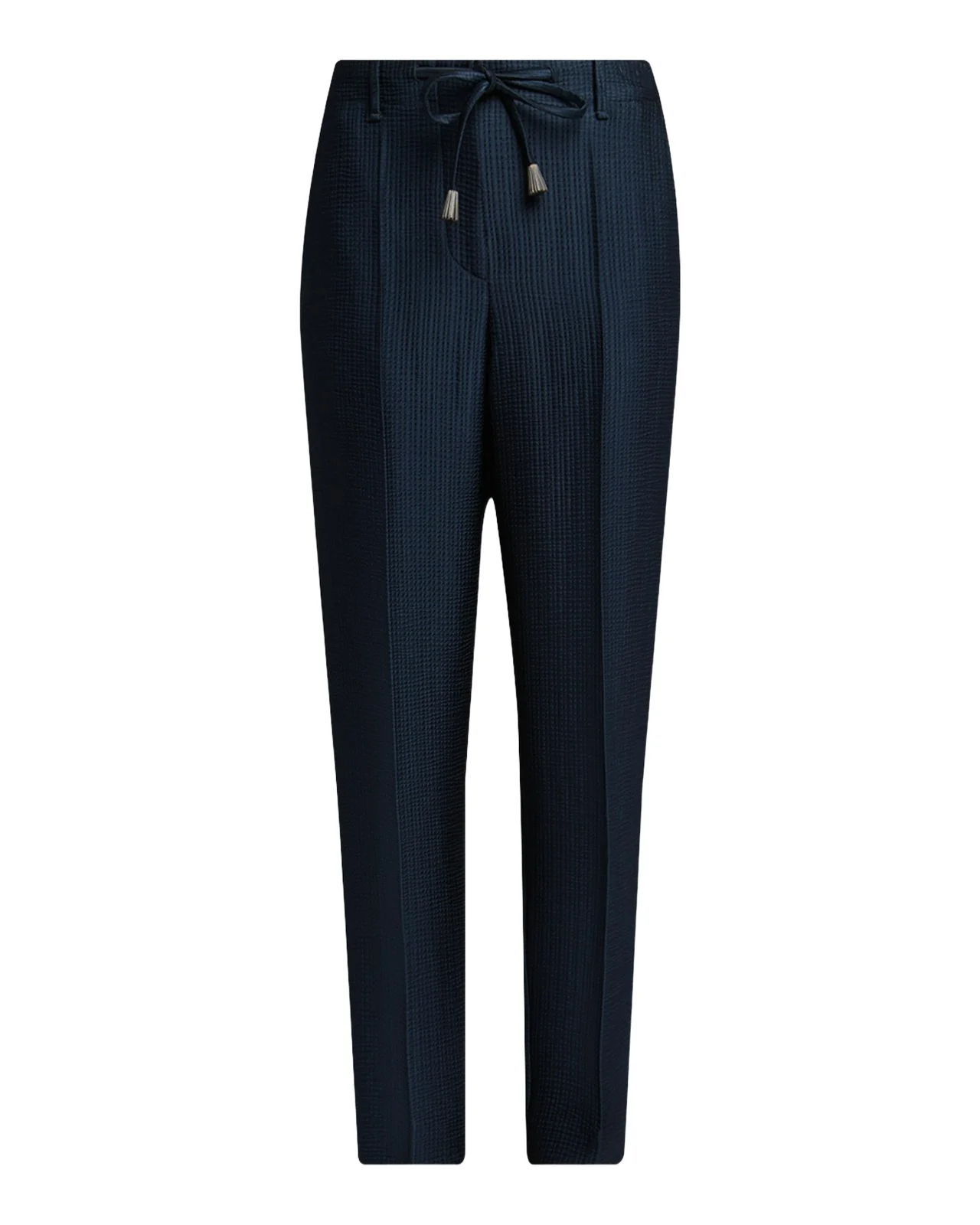 Metallic Pleated Straight-Leg Trousers Metallic Pleated Straight-Leg Trousers