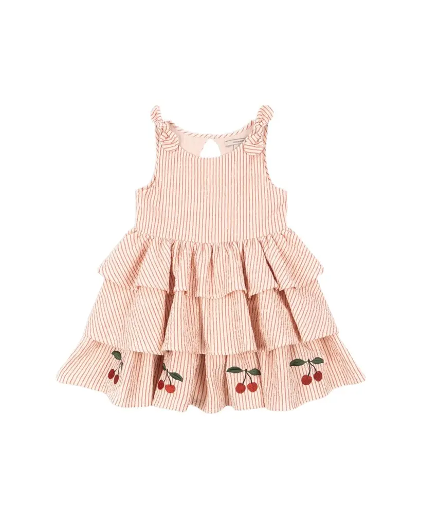 Konges Slojd Girl's Ellie Tiered Seersucker Dress, Size 18M-10 | Image 1 Konges Slojd Girl's Ellie Tiered Seersucker Dress, Size 18M-10 | Image 1