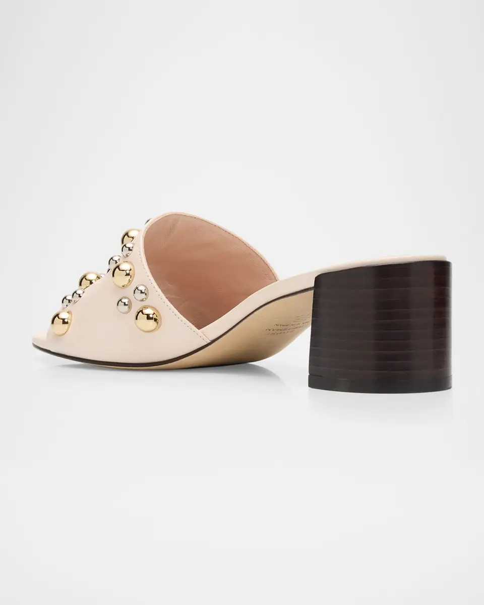 Stuart Weitzman 50mm Perry Embellished Leather Slide Sandals | Thumbnail 4 Stuart Weitzman 50mm Perry Embellished Leather Slide Sandals | Thumbnail 4