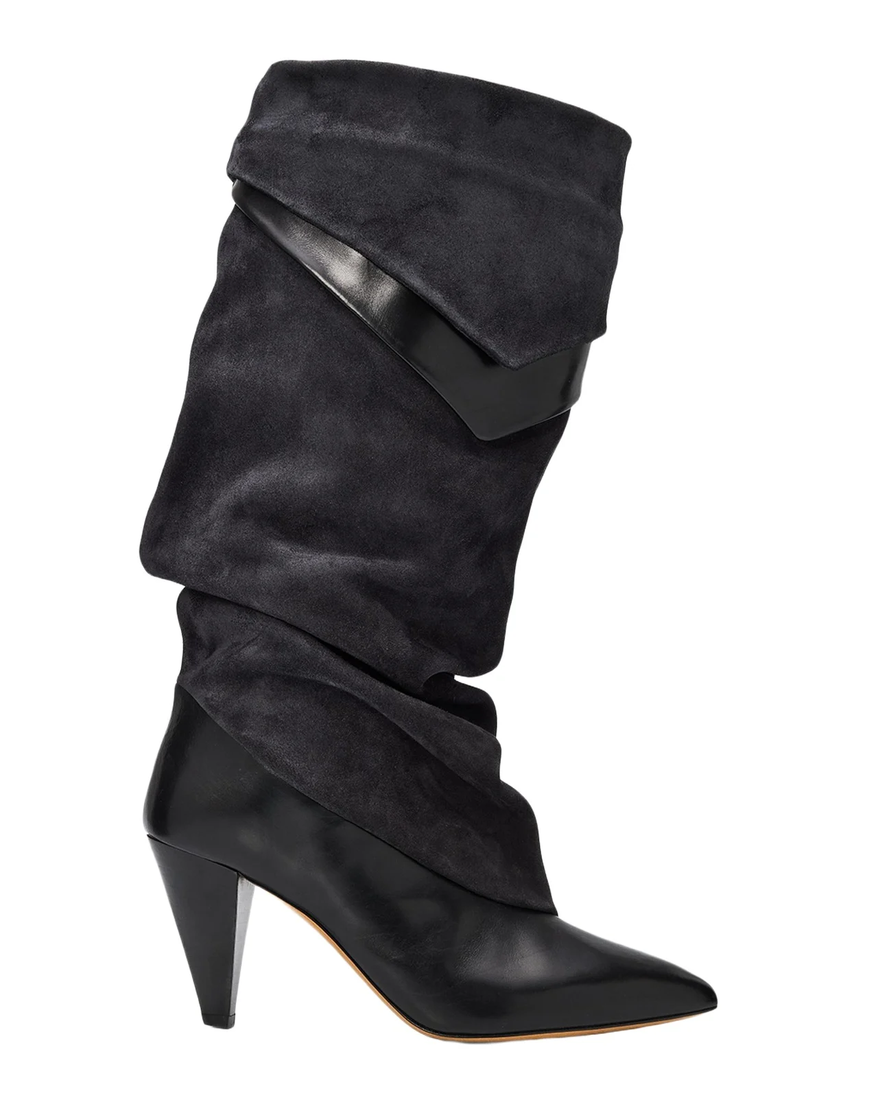 Isabel Marant Lezra Mixed Leather Scrunched Boots