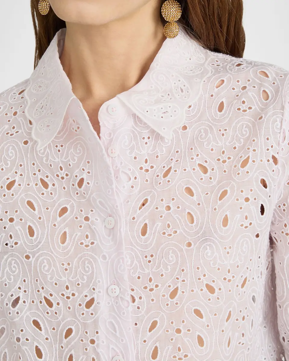 Frame The Paisley Eyelet Shirt | Thumbnail 5 Frame The Paisley Eyelet Shirt | Thumbnail 5
