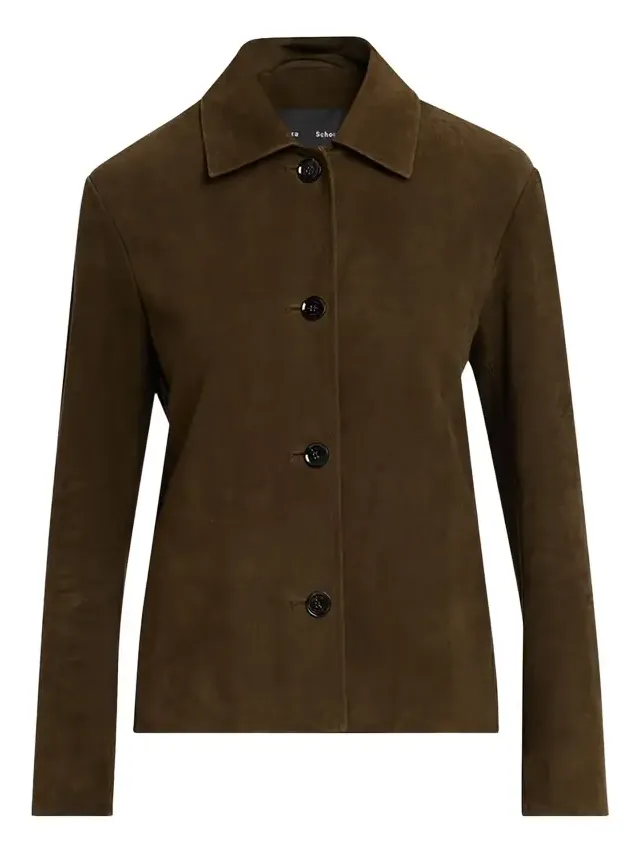 Irine Single-Breasted Suede Jacket