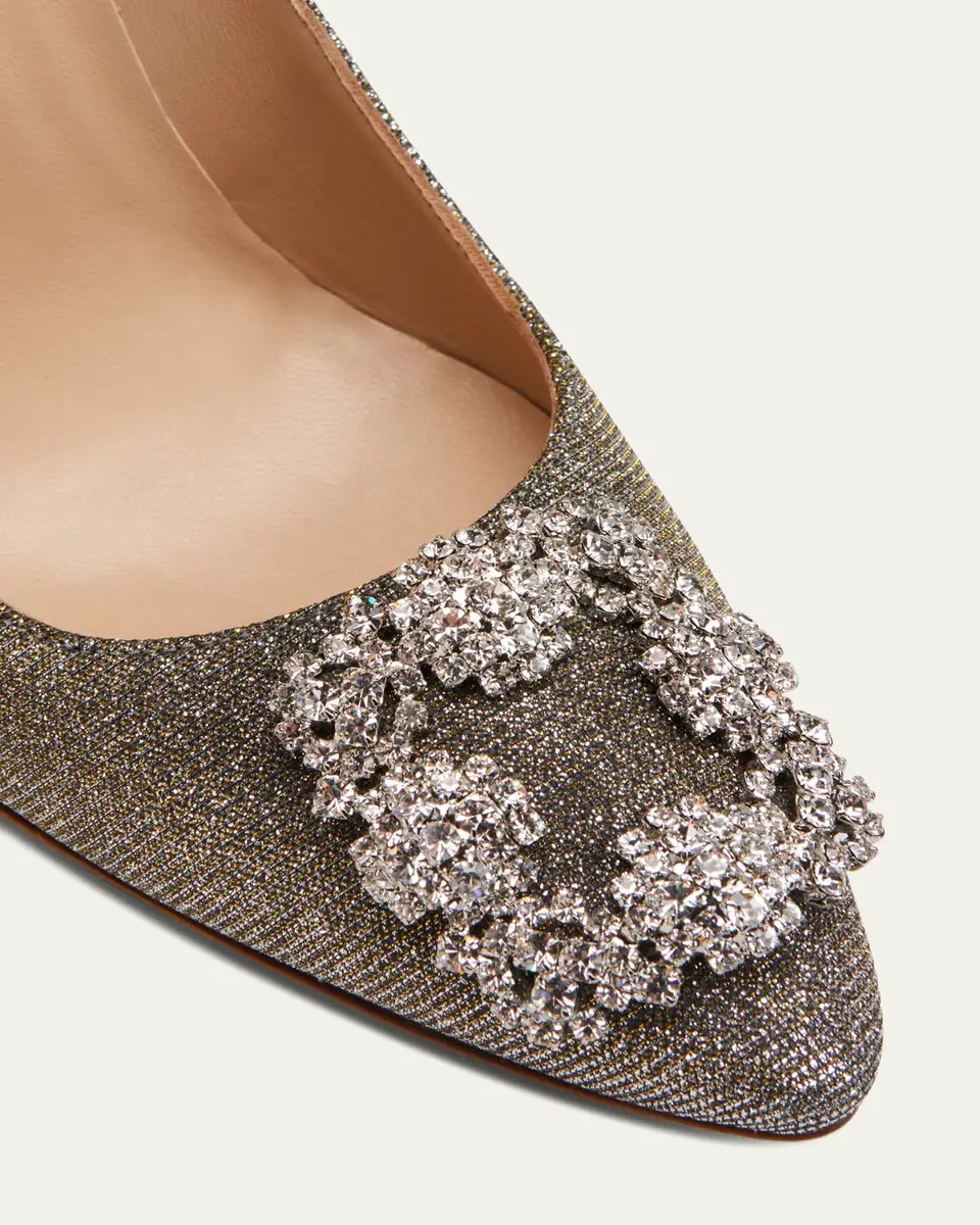 Manolo Blahnik Hangisi 105mm Metallic Buckle Pumps | Thumbnail 5 Manolo Blahnik Hangisi 105mm Metallic Buckle Pumps | Thumbnail 5