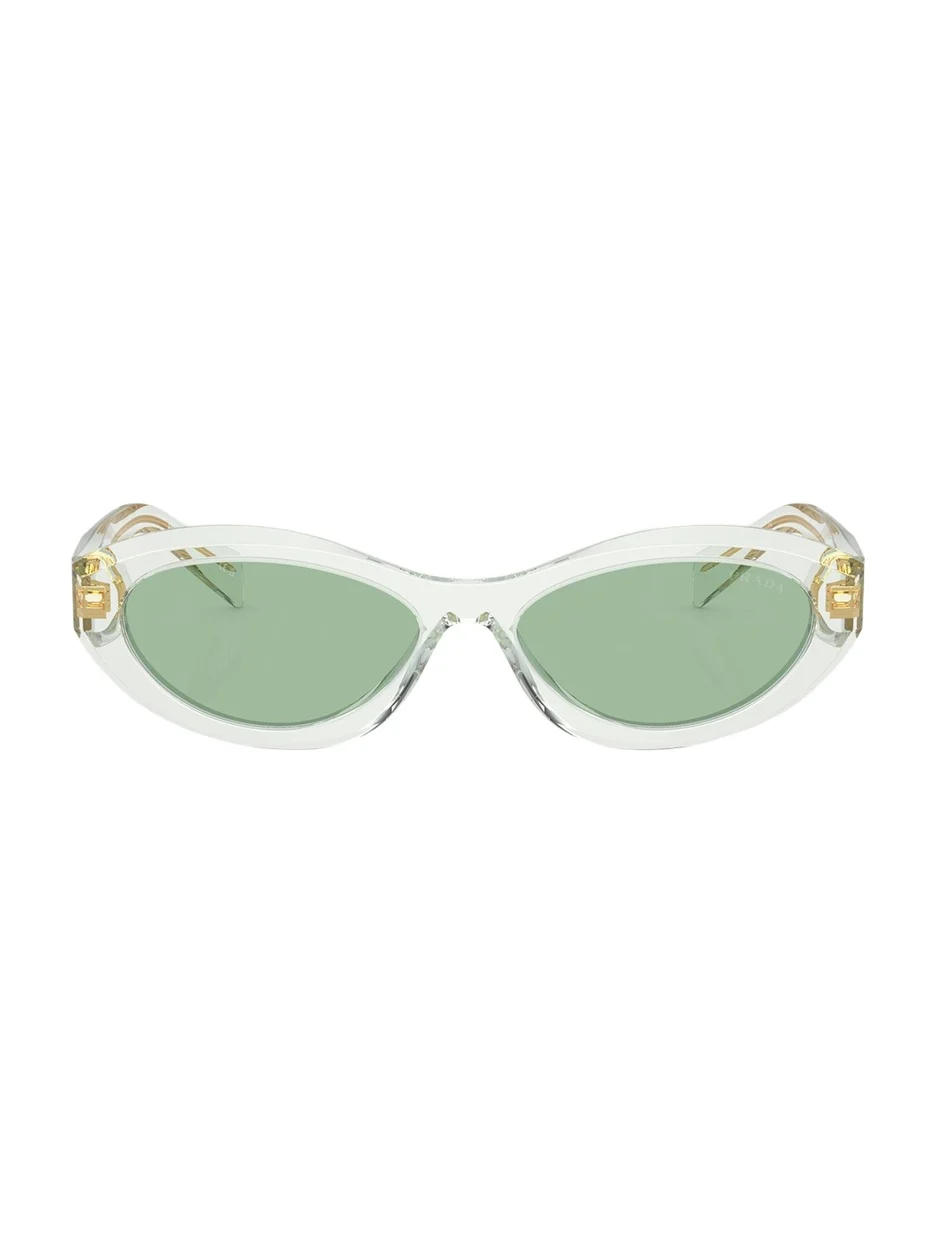 PR 26ZS Beveled Acetate & Plastic Oval Sunglasses