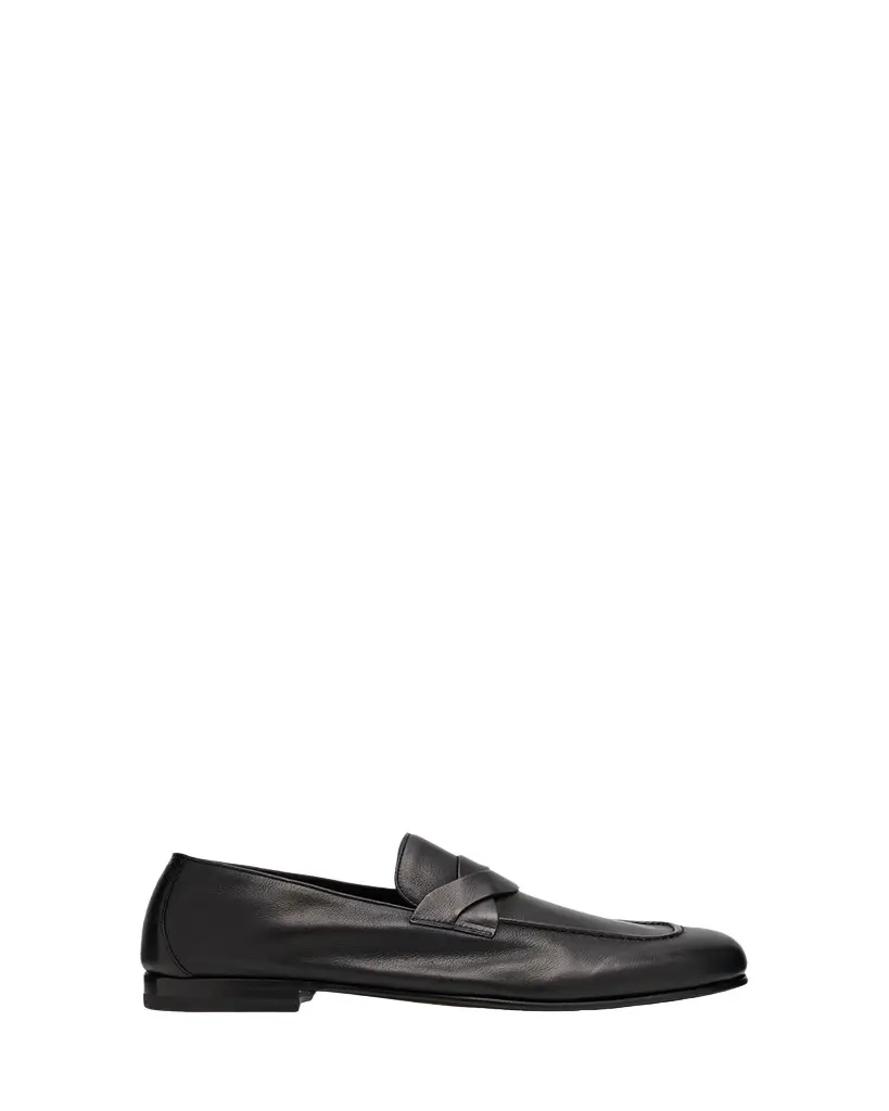 Tom Ford Men's Gigi Leather Twisted-Band Penny Loafers | Image 1 Tom Ford Men's Gigi Leather Twisted-Band Penny Loafers | Image 1