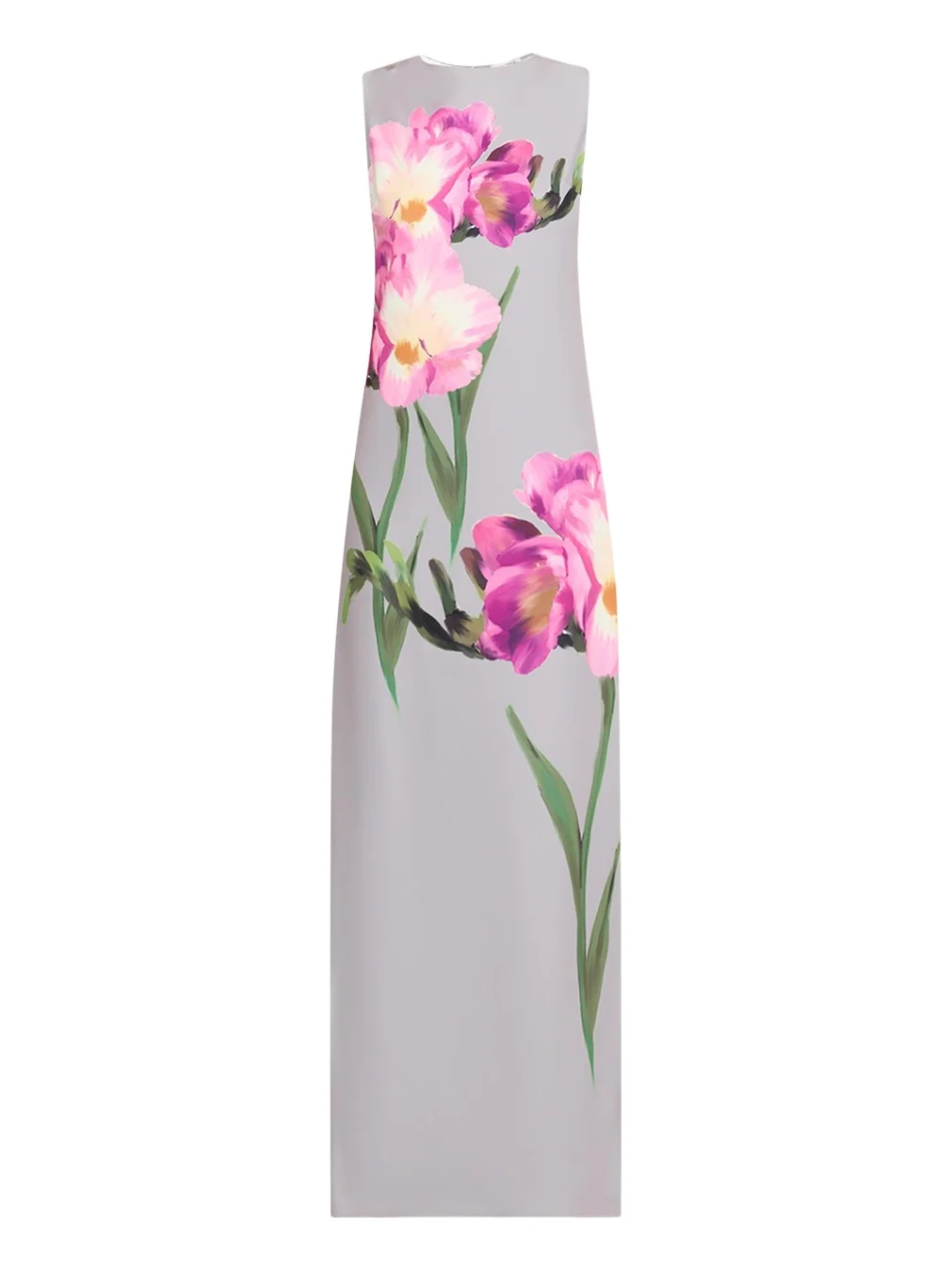 Sleeveless Floral-Print Scuba Column Gown Sleeveless Floral-Print Scuba Column Gown