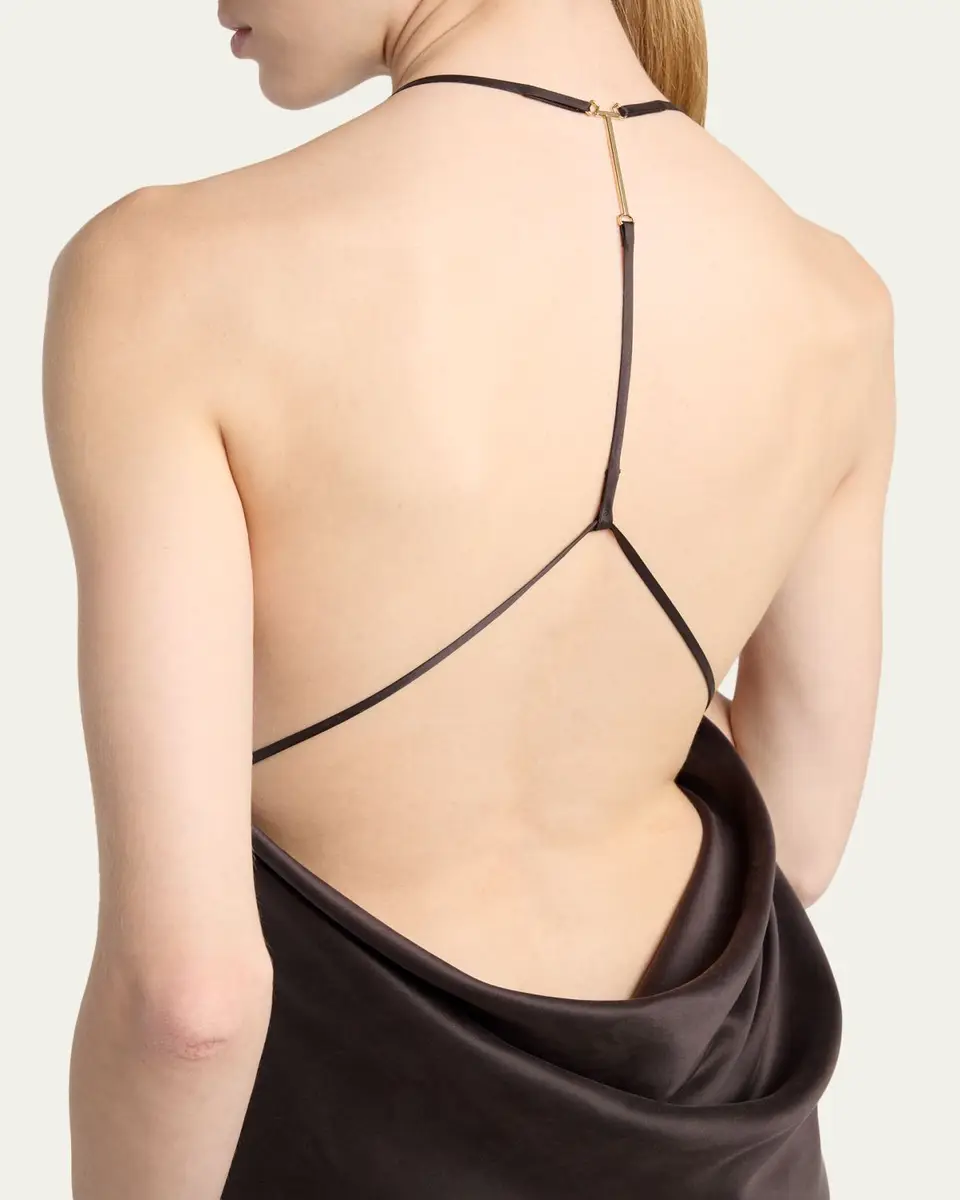 Tom Ford Draped Backless Satin Gown | Thumbnail 5