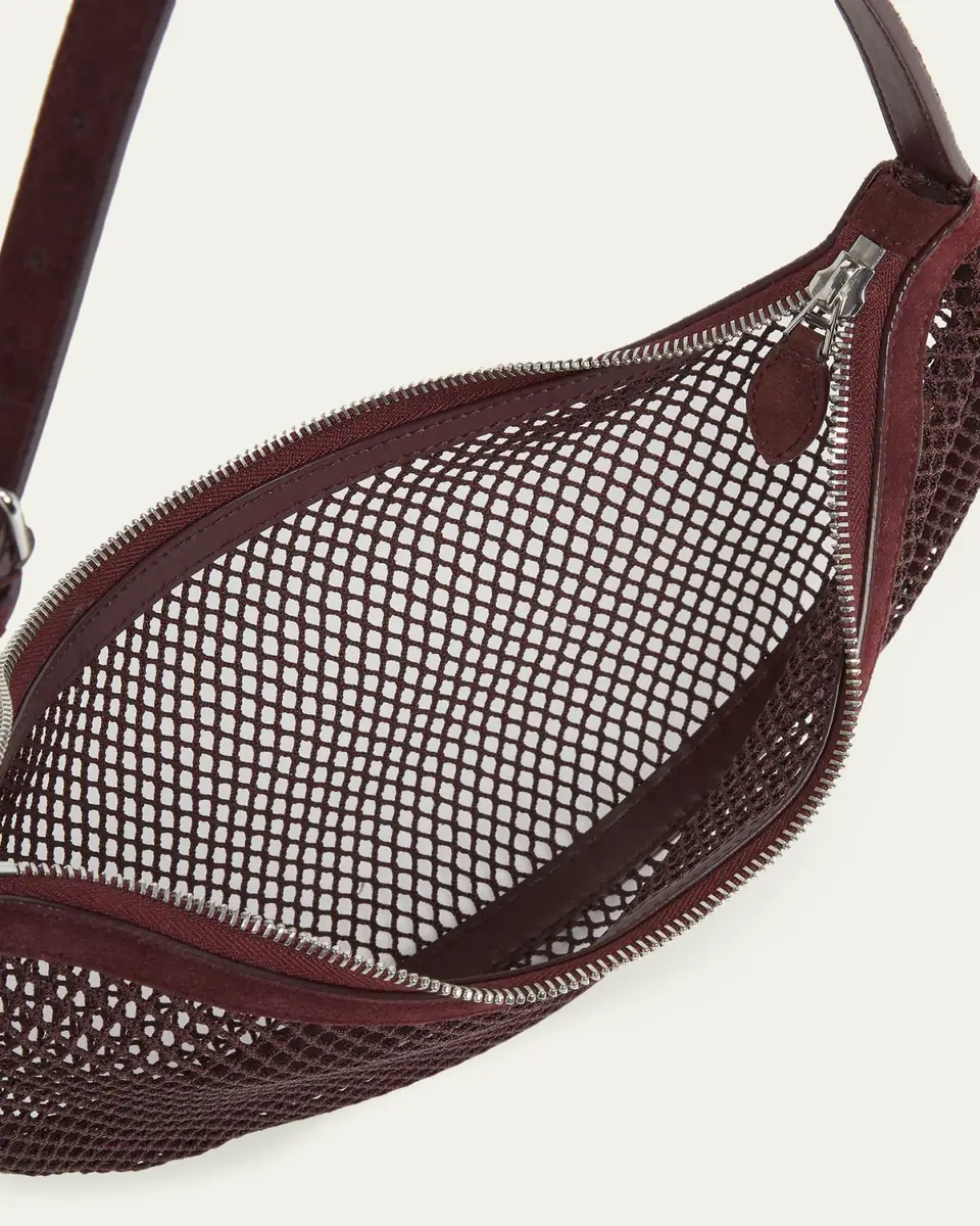 Alaïa Fishnet Crescent Shoulder Bag | Thumbnail 4 Alaïa Fishnet Crescent Shoulder Bag | Thumbnail 4