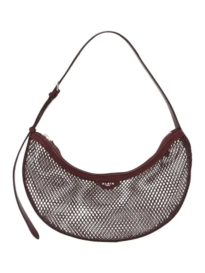 Fishnet Crescent Shoulder Bag