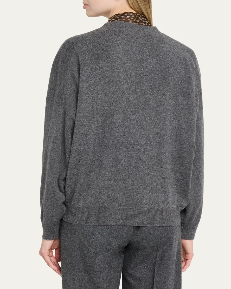 Brunello Cucinelli Cashmere Relaxed Cardigan Sweater | Thumbnail 3