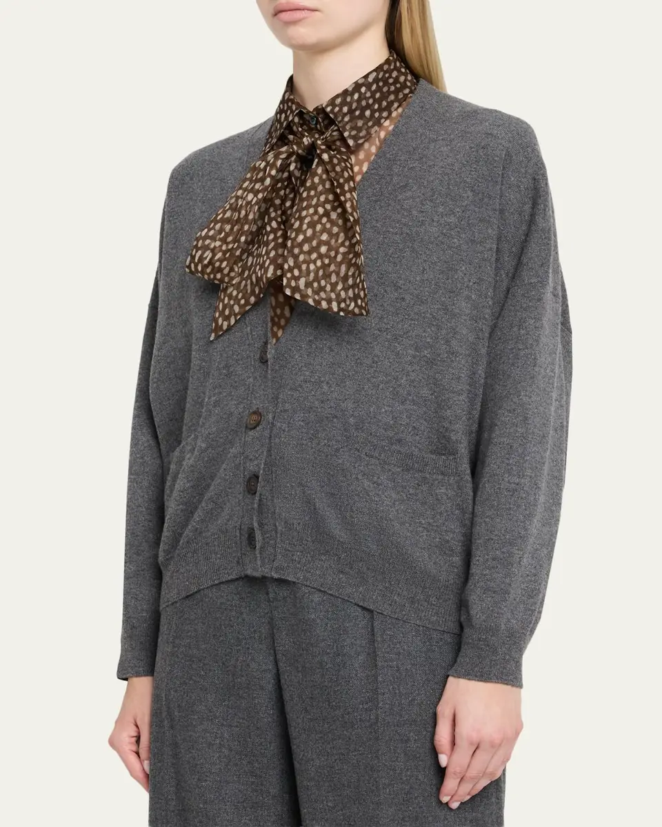 Brunello Cucinelli Cashmere Relaxed Cardigan Sweater | Thumbnail 4