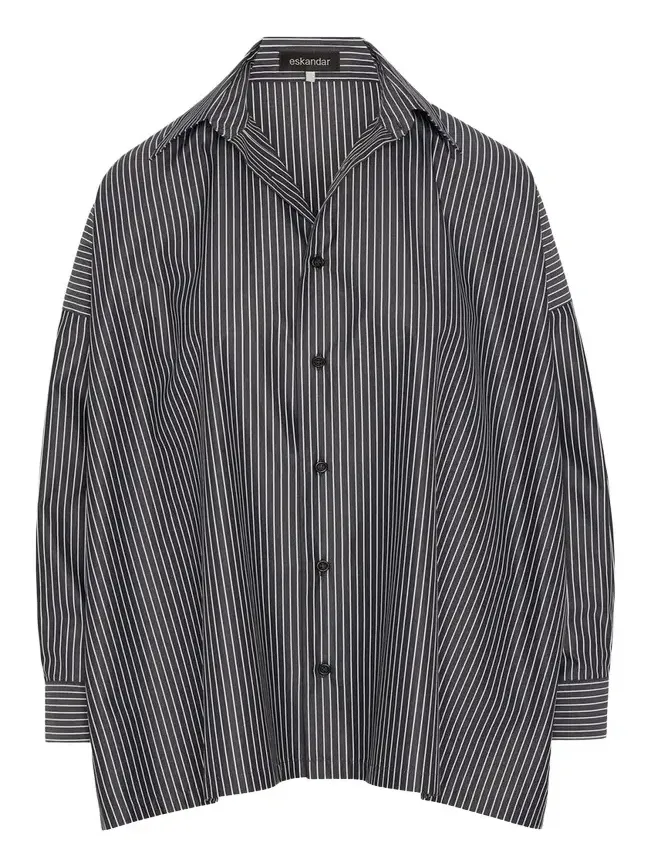 A-Line Striped Cotton Shirt