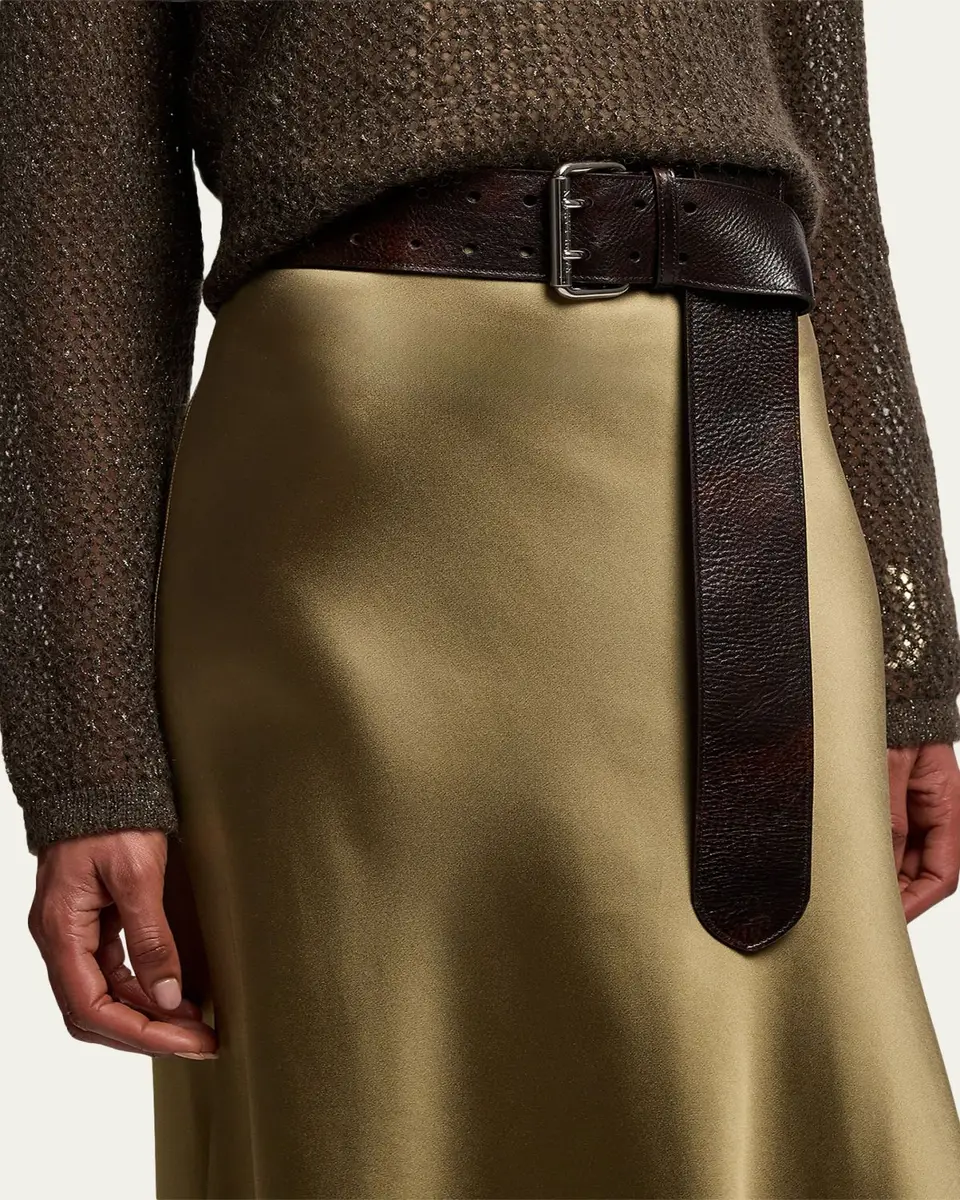 Ralph Lauren Collection Distressed Double-Prong Long Belt | Thumbnail 2 Ralph Lauren Collection Distressed Double-Prong Long Belt | Thumbnail 2