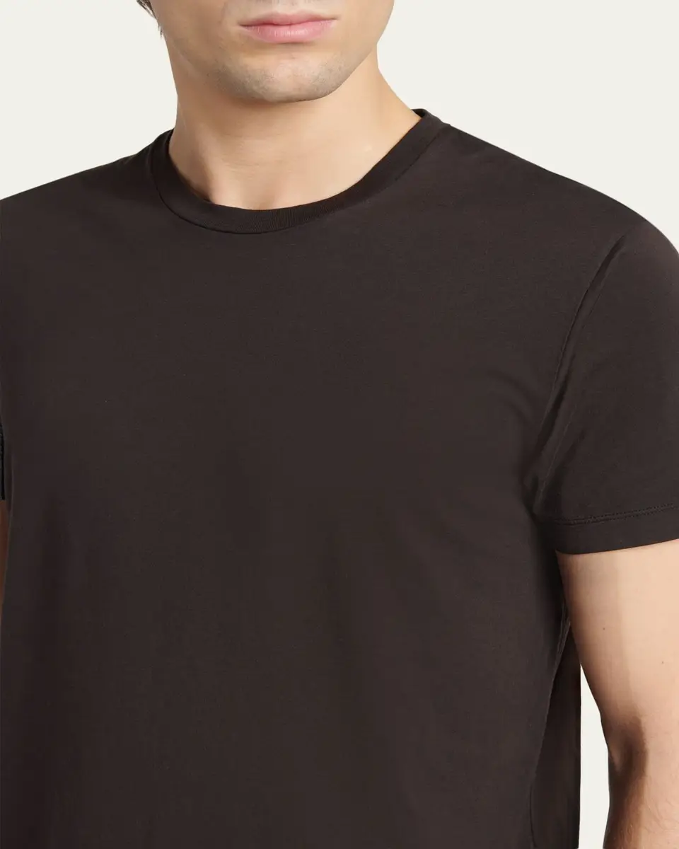 Tom Ford Men's Cotton and Silk Crewneck T-Shirt | Thumbnail 5