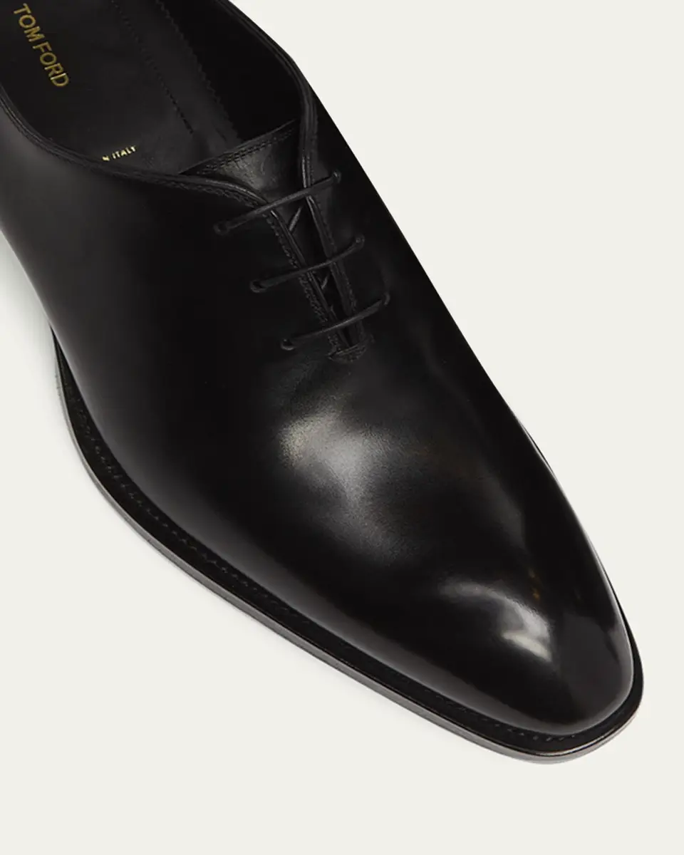 Tom Ford Men's Burnished Leather Oxfords | Thumbnail 5
