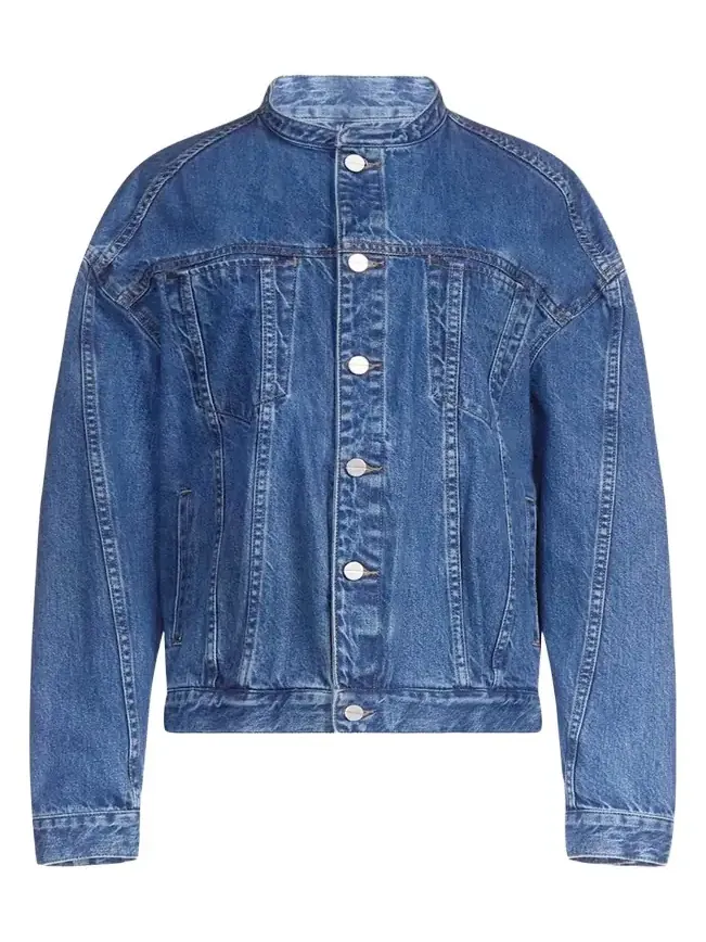 TWP Dawson Collarless Denim Jacket