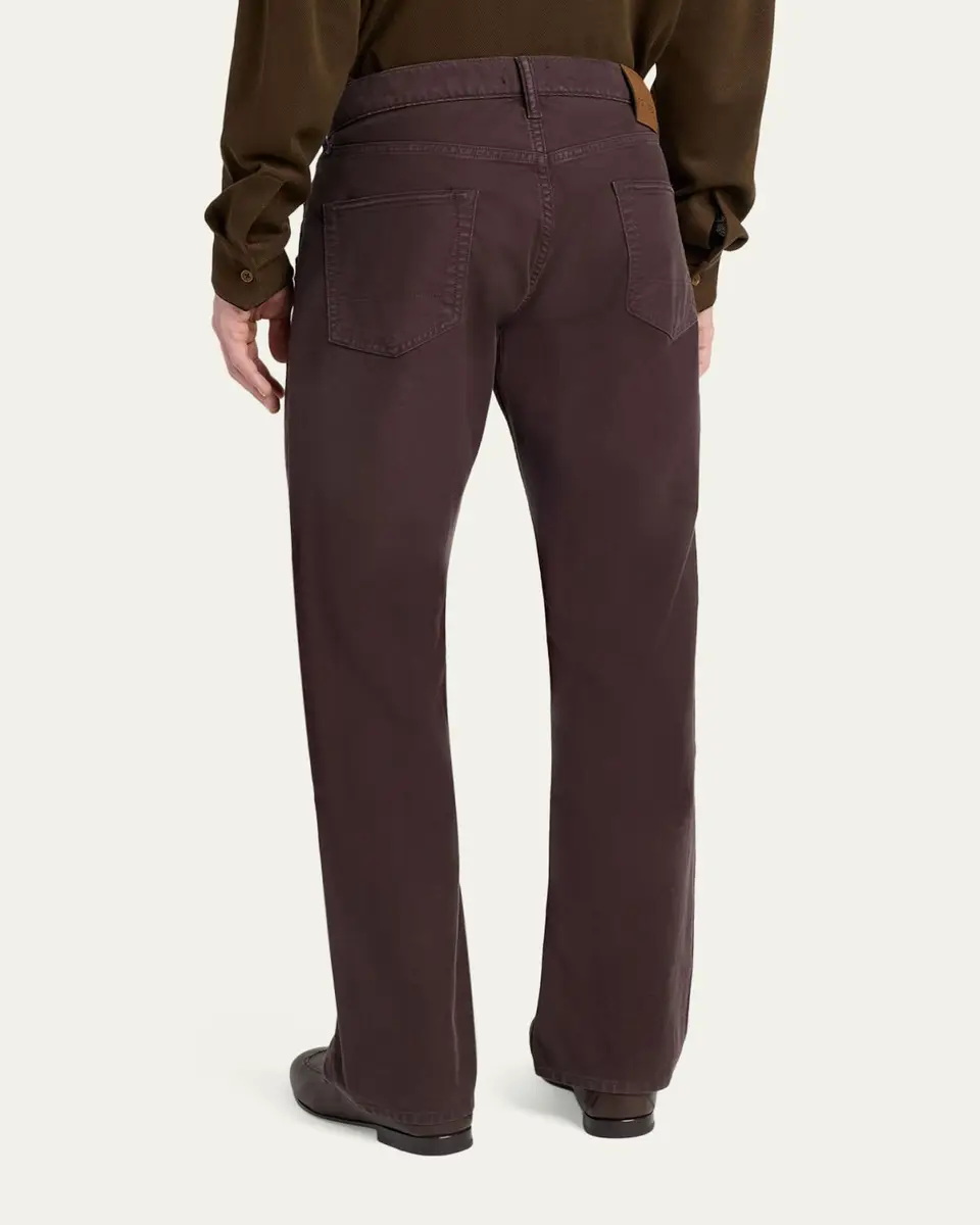 Tom Ford Men's Wool Straight Leg Five-Pocket Pants | Thumbnail 3