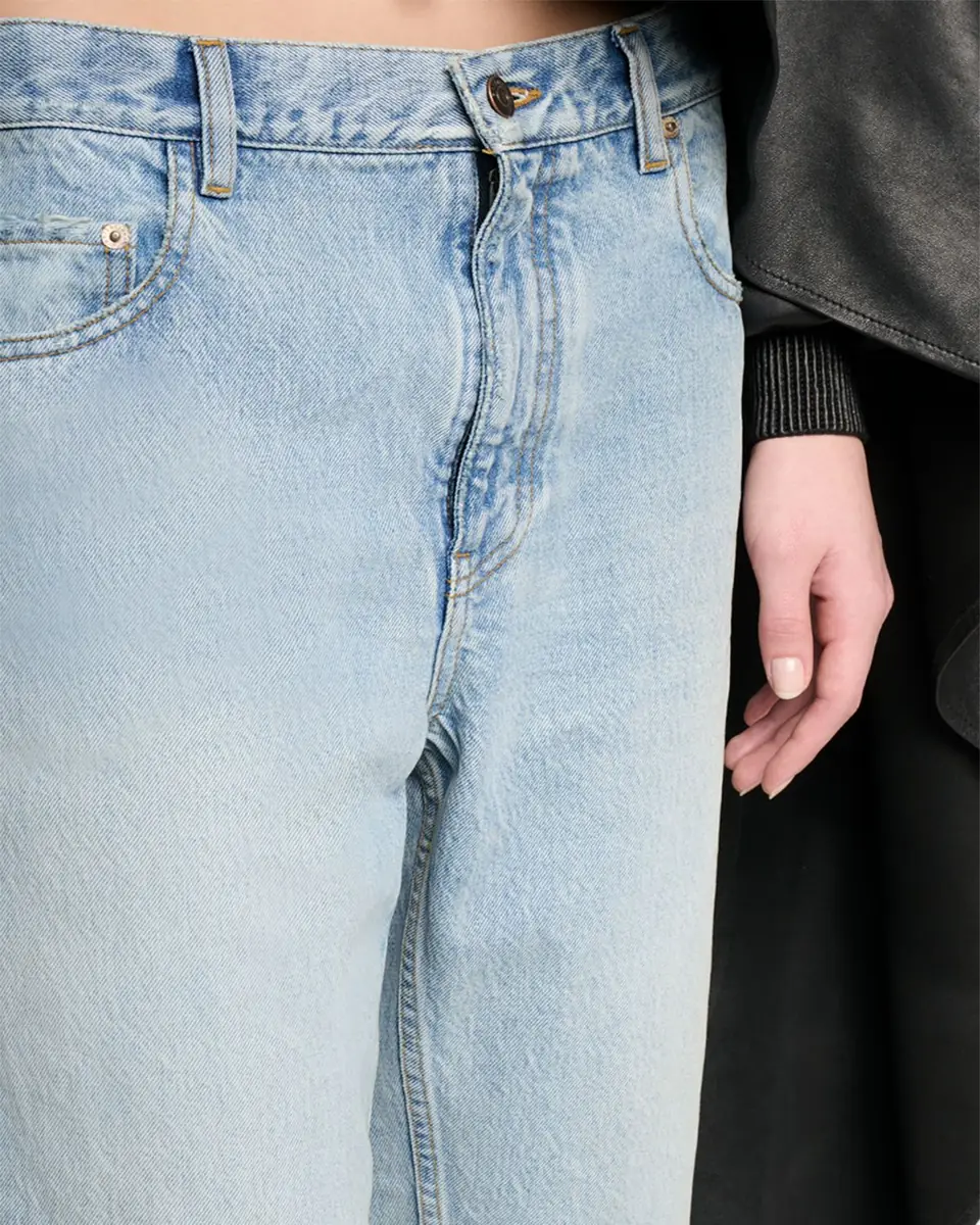 Balenciaga Organic Cotton Vintage Straight-Leg Crop Jeans | Thumbnail 5