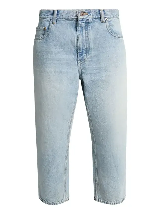 Balenciaga Organic Cotton Vintage Straight-Leg Crop Jeans