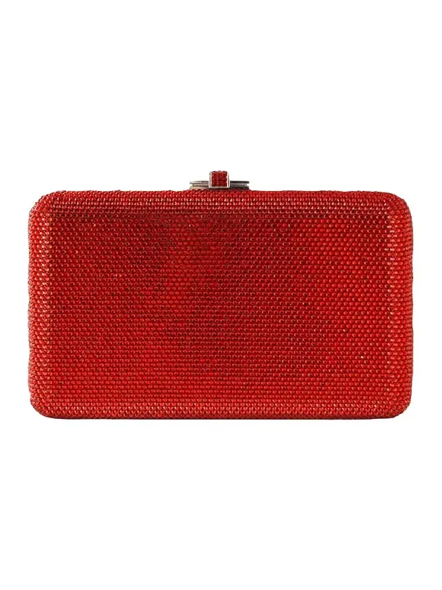 Judith Leiber Couture Slim Slide Crystal Evening Clutch Bag