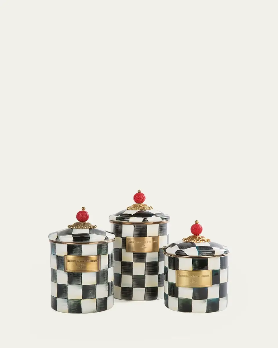 MacKenzie-Childs Courtly Check Small Canister | Thumbnail 2 MacKenzie-Childs Courtly Check Small Canister | Thumbnail 2