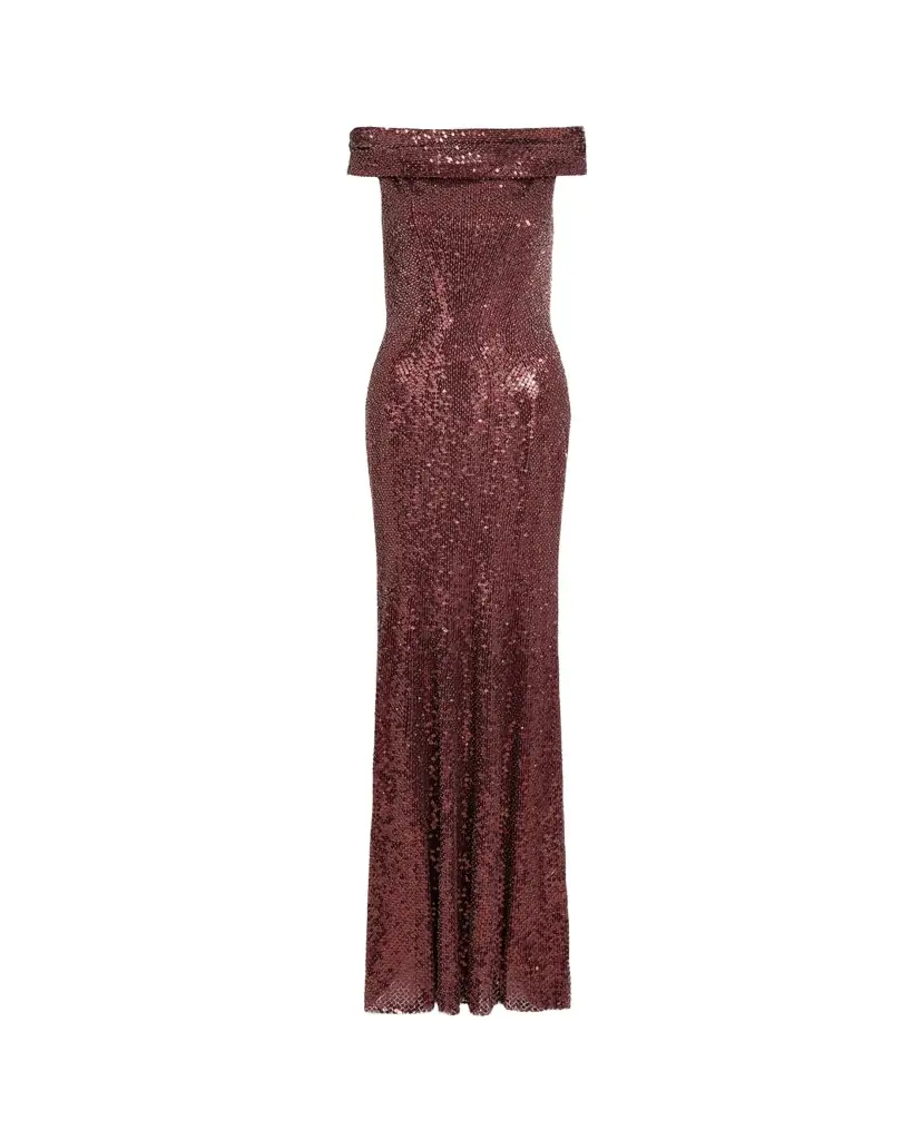 Jenny Packham Echo Off-Shoulder Sequined Gown | Image 1 Jenny Packham Echo Off-Shoulder Sequined Gown | Image 1