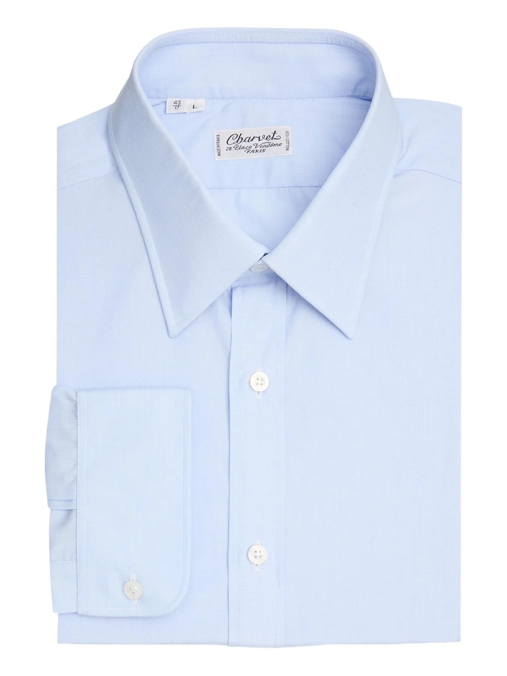 Charvet Men's Point Collar Cotton Dress Shirt