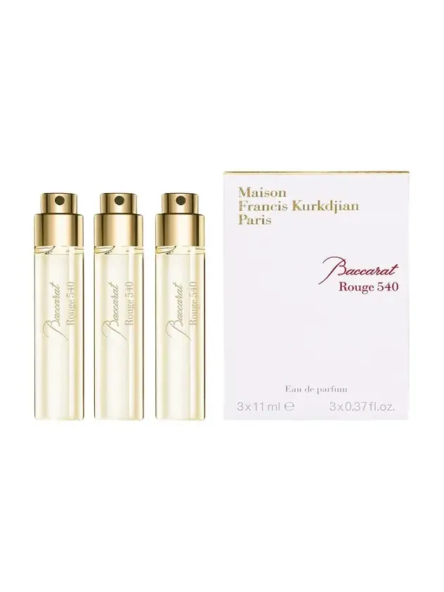 Maison Francis Kurkdjian Baccarat Rouge 540 Eau de Parfum Travel Spray Refills, 3 x 0.37 oz.
