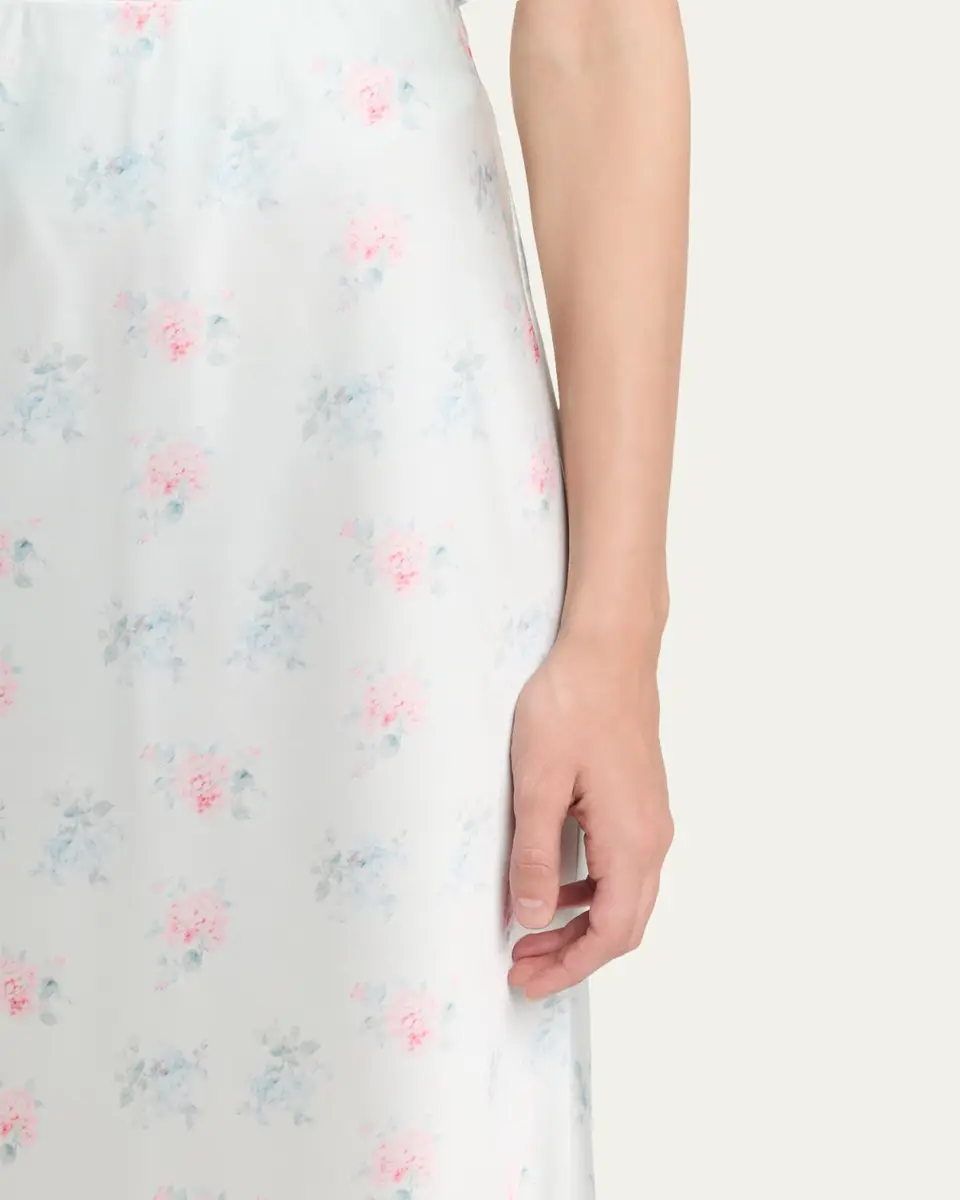 LoveShackFancy Castle Floral Satin Midi Skirt | Thumbnail 5 LoveShackFancy Castle Floral Satin Midi Skirt | Thumbnail 5