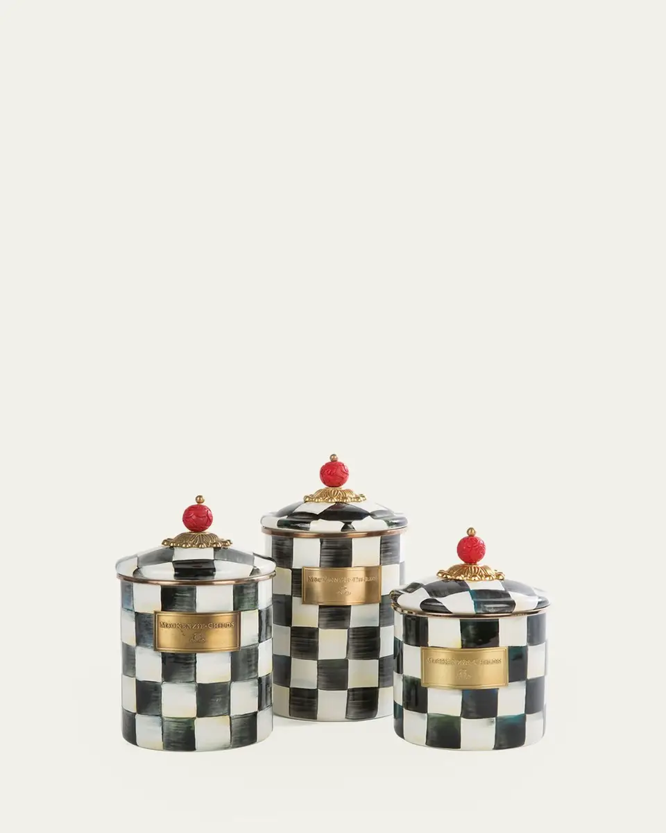 MacKenzie-Childs Courtly Check Medium Canister | Thumbnail 2 MacKenzie-Childs Courtly Check Medium Canister | Thumbnail 2