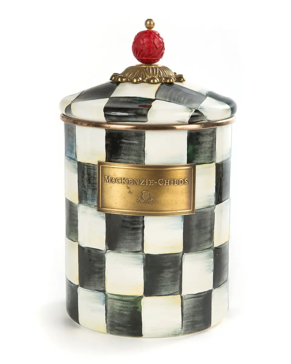 MacKenzie-Childs Courtly Check Medium Canister | Thumbnail 4 MacKenzie-Childs Courtly Check Medium Canister | Thumbnail 4