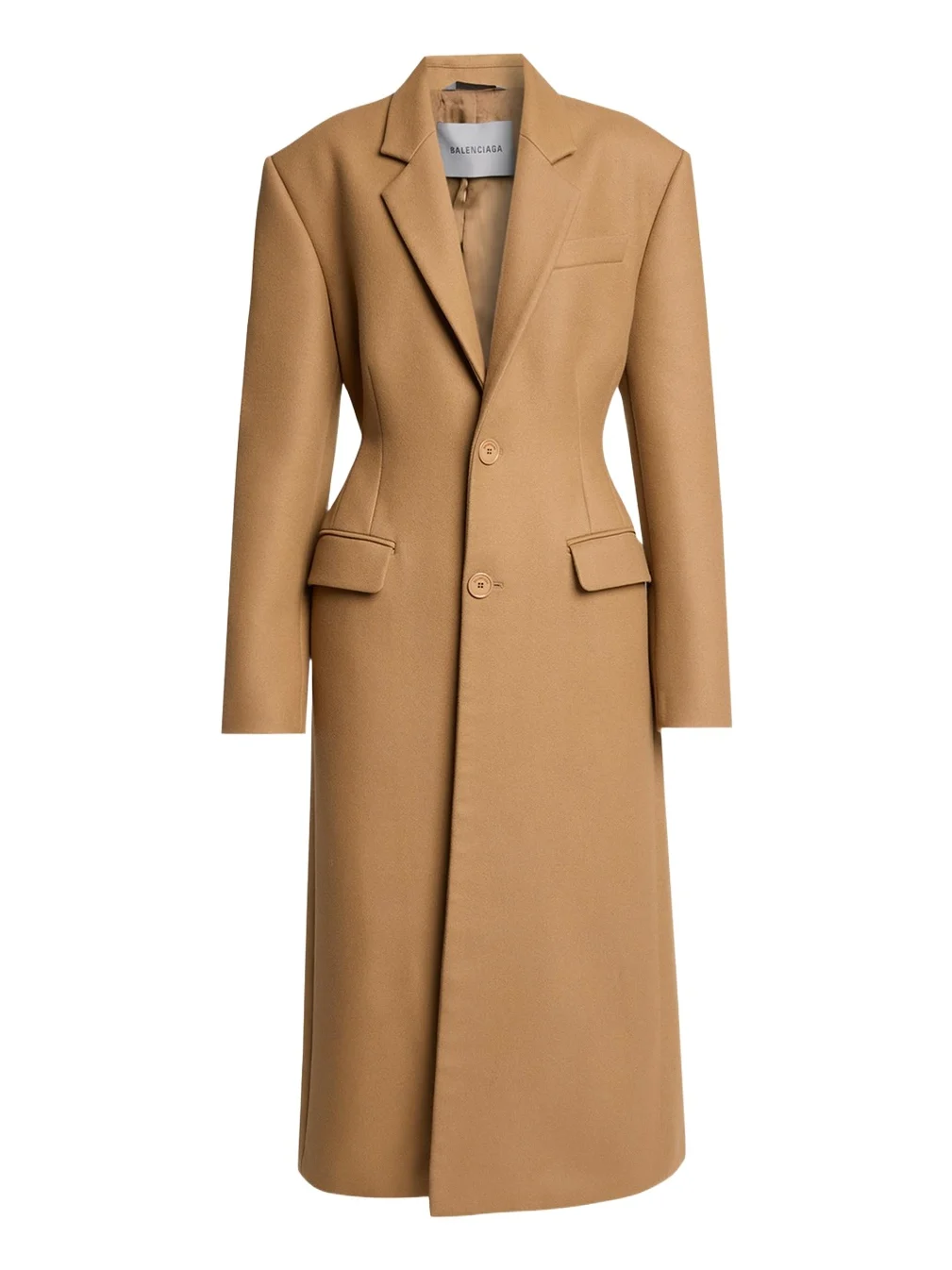 Single-Breasted Wool Long Tailored Coat Single-Breasted Wool Long Tailored Coat