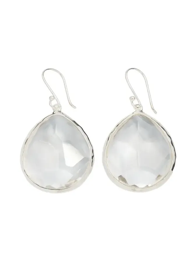 Large Teardrop Earrings in Sterling Silver