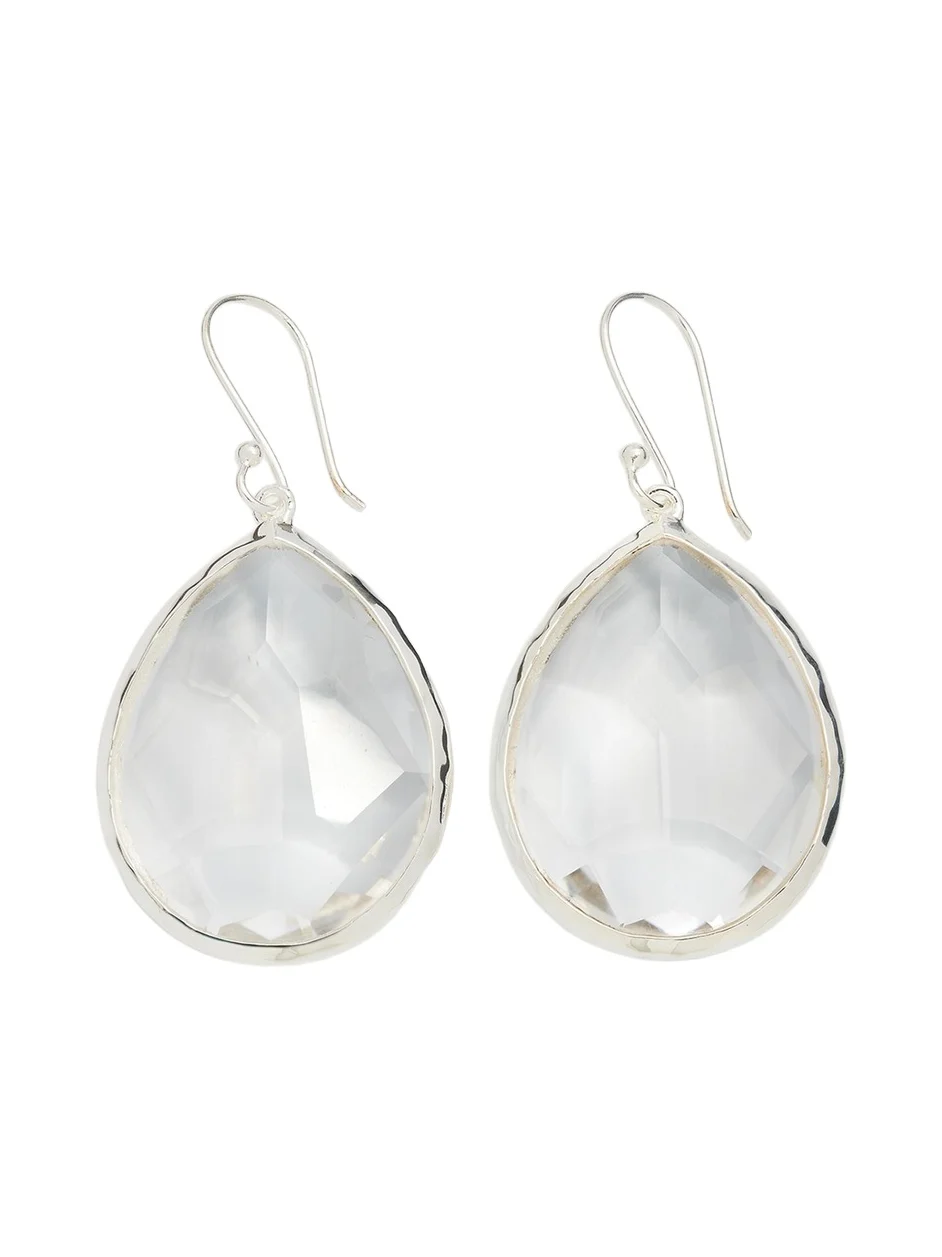 Large Teardrop Earrings in Sterling Silver Large Teardrop Earrings in Sterling Silver