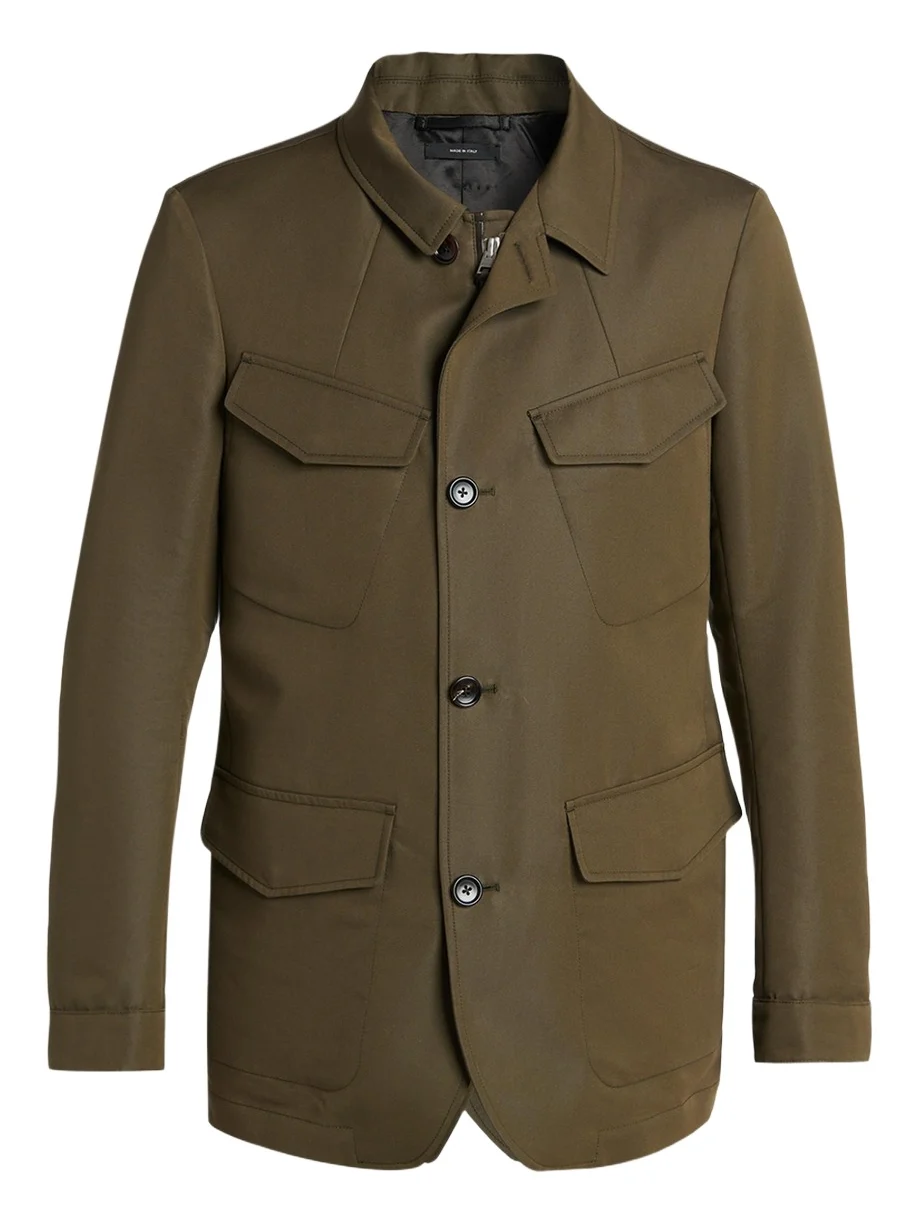 Tom Ford Men's Compact Nylon Flap-Pocket Field Jacket