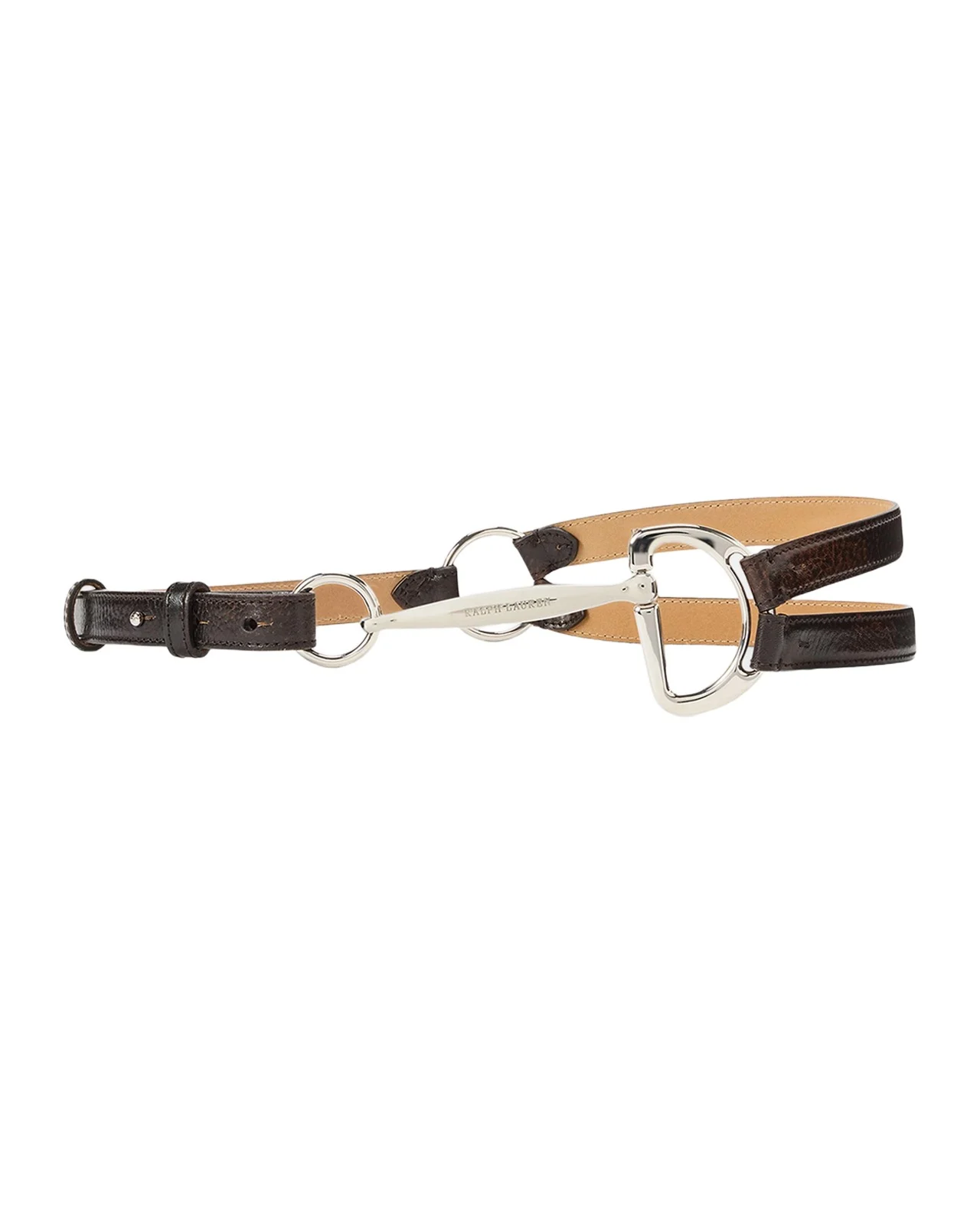 Ralph Lauren Collection Distressed Equestrian Skinny Belt