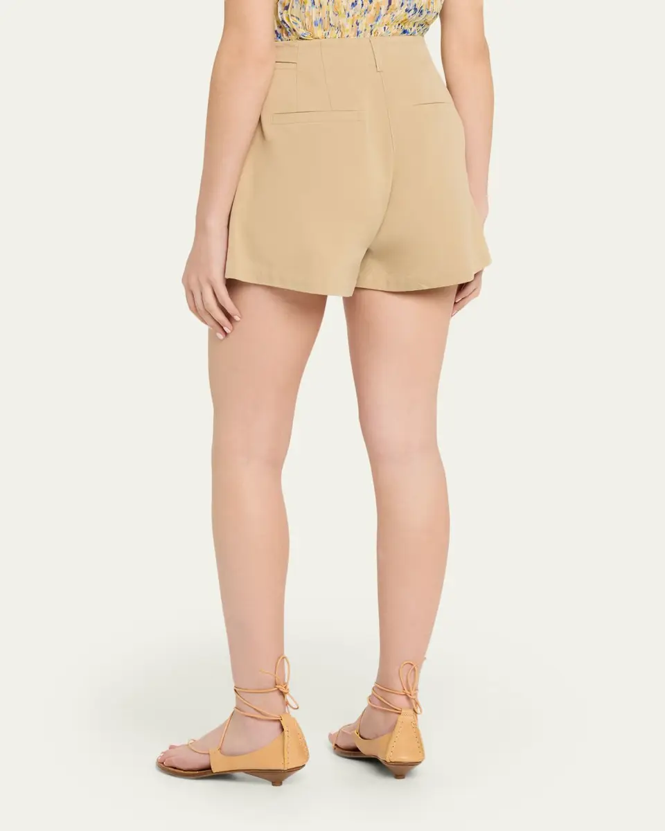 Ulla Johnson Kira Pleated Cotton Shorts | Thumbnail 3
