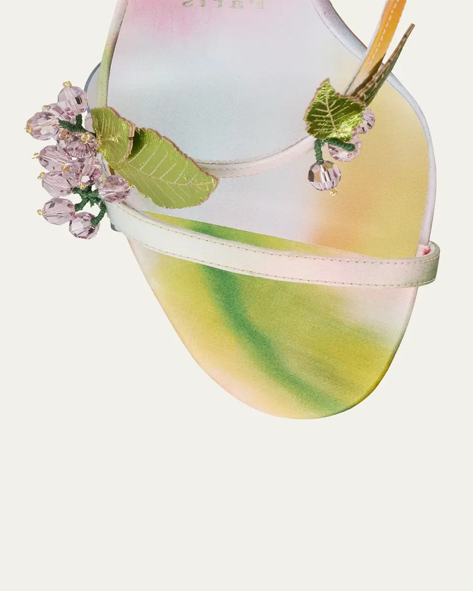 Christian Louboutin 100mm Rosa Fruit Embellished Satin Sandals | Thumbnail 4 Christian Louboutin 100mm Rosa Fruit Embellished Satin Sandals | Thumbnail 4