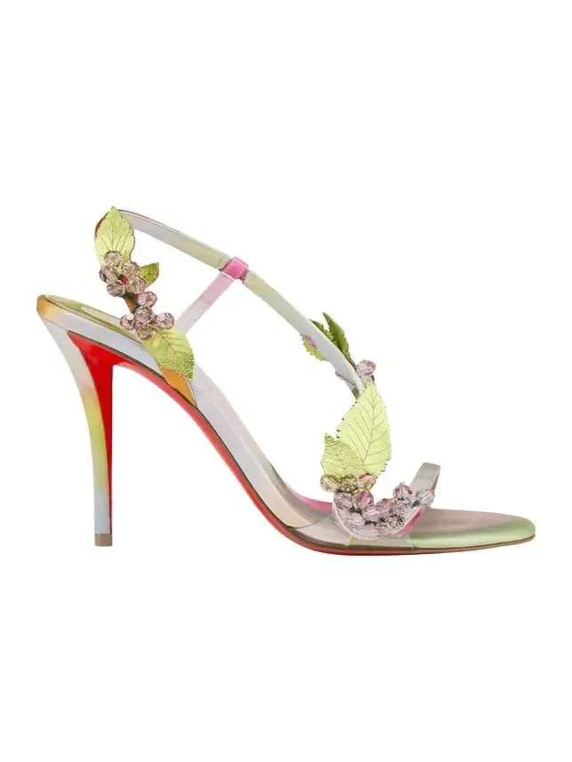100mm Rosa Fruit Embellished Satin Sandals 100mm Rosa Fruit Embellished Satin Sandals
