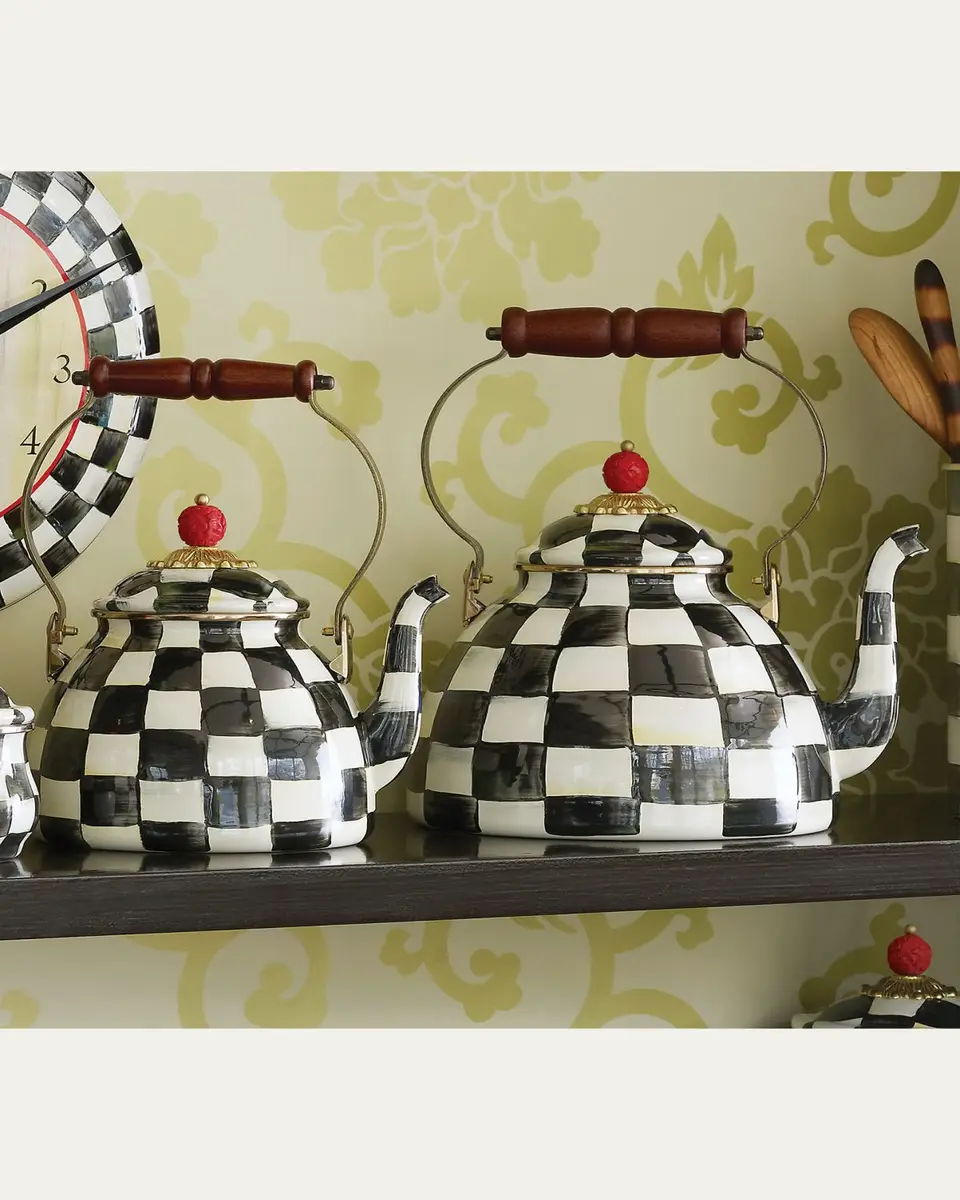 MacKenzie-Childs Courtly Check Three-Quart Tea Kettle | Thumbnail 2 MacKenzie-Childs Courtly Check Three-Quart Tea Kettle | Thumbnail 2
