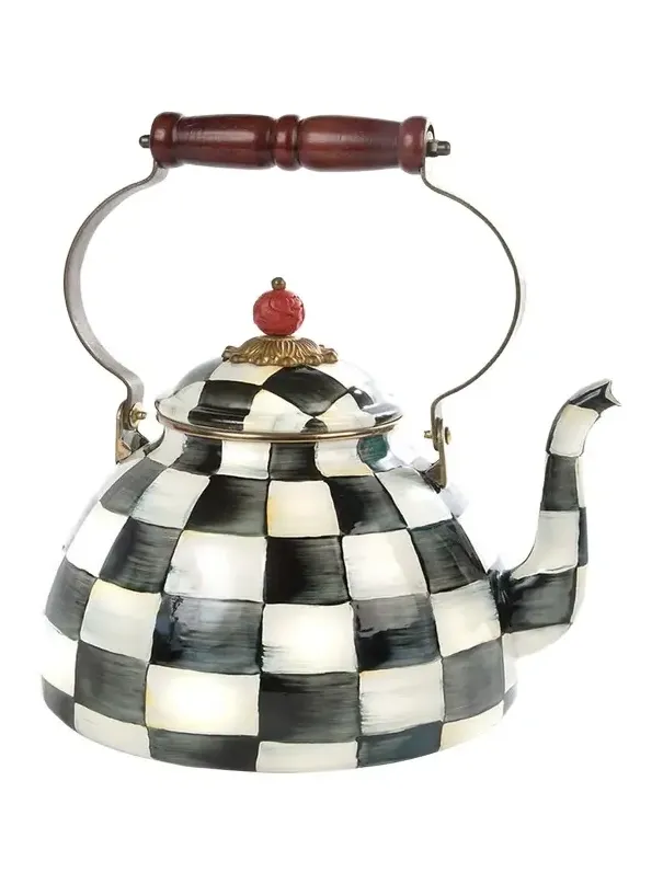 MacKenzie-Childs Courtly Check Three-Quart Tea Kettle