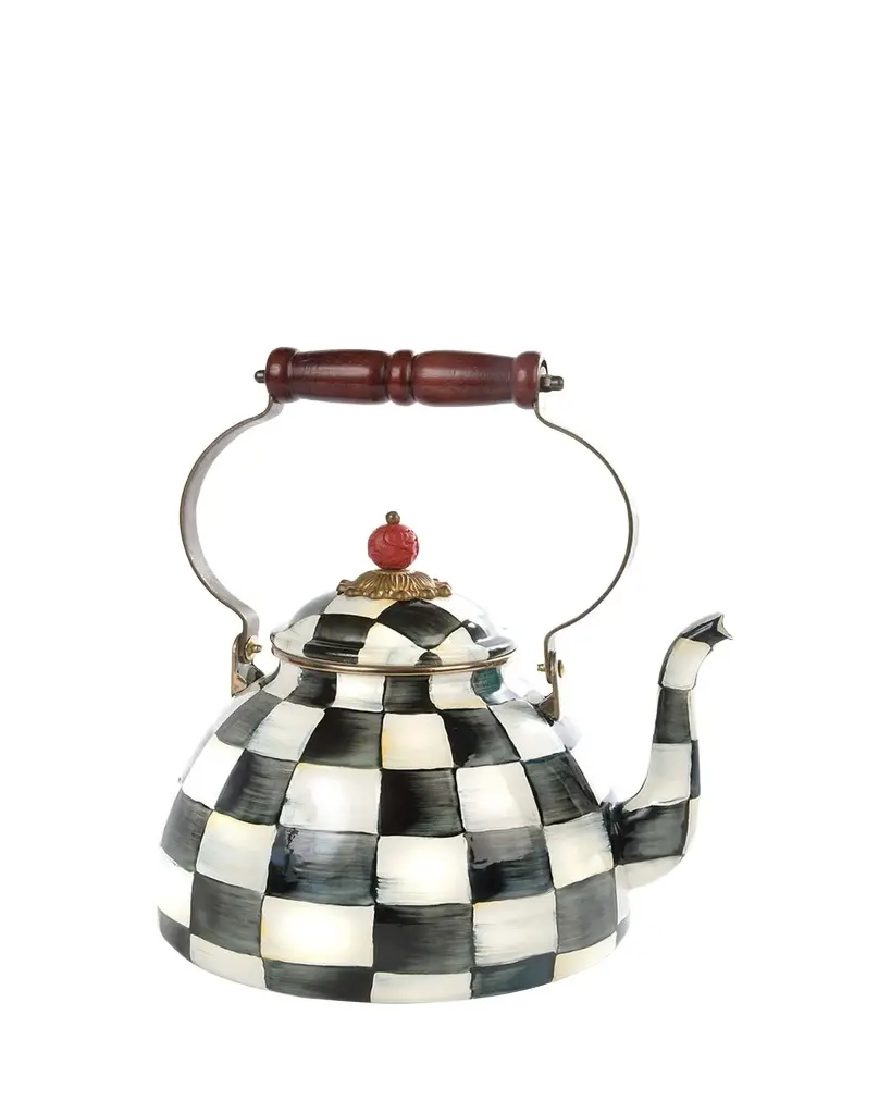 MacKenzie-Childs Courtly Check Three-Quart Tea Kettle | Image 1 MacKenzie-Childs Courtly Check Three-Quart Tea Kettle | Image 1